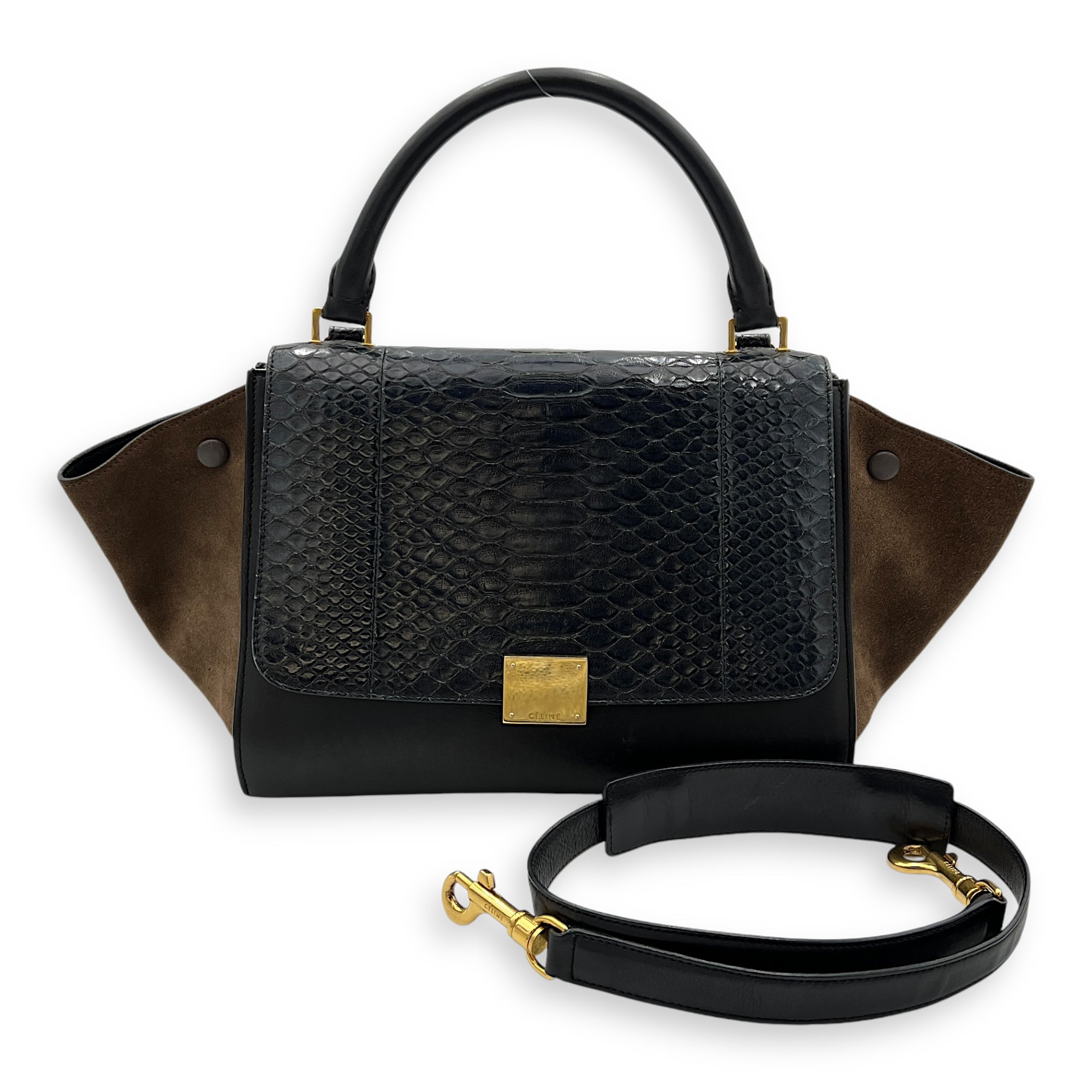 Trapeze Top handle Bag Small Multi-colour in Calfskin , Gold Hardware - Image 16