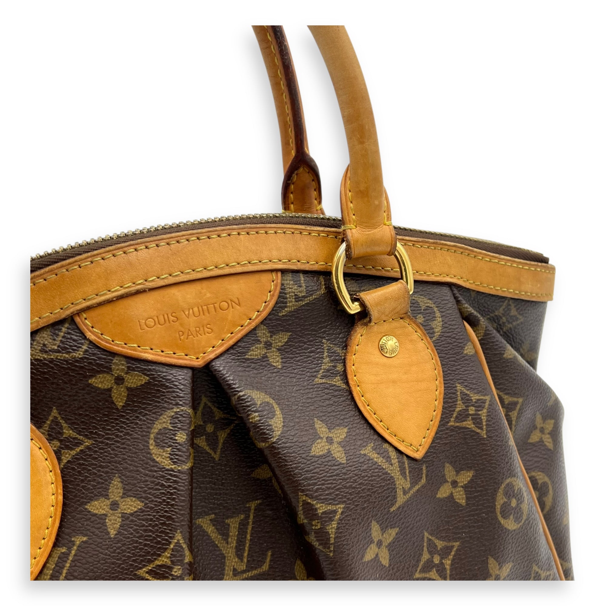 Tivoli Top Handle Bag Small Brown in Monogram Coated Canvas, Gold hardware - Image 7