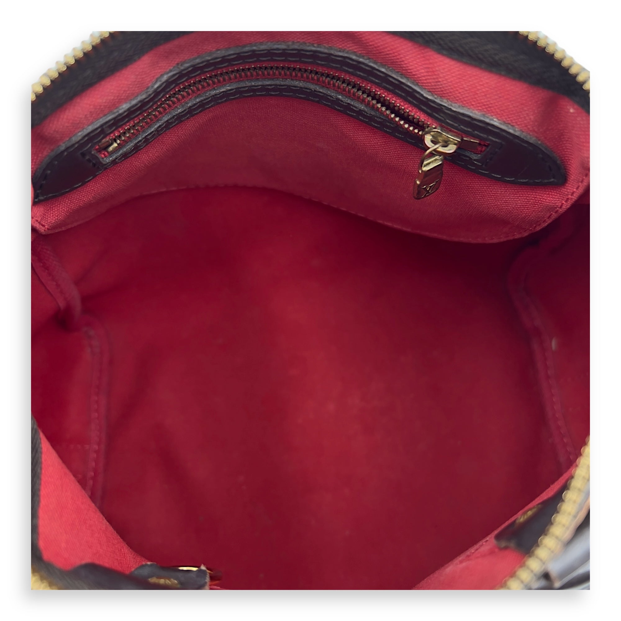 Speedy Bandouliere Top Handle Bag 25 Brown in Coated Canvas, Gold hardware - Image 7