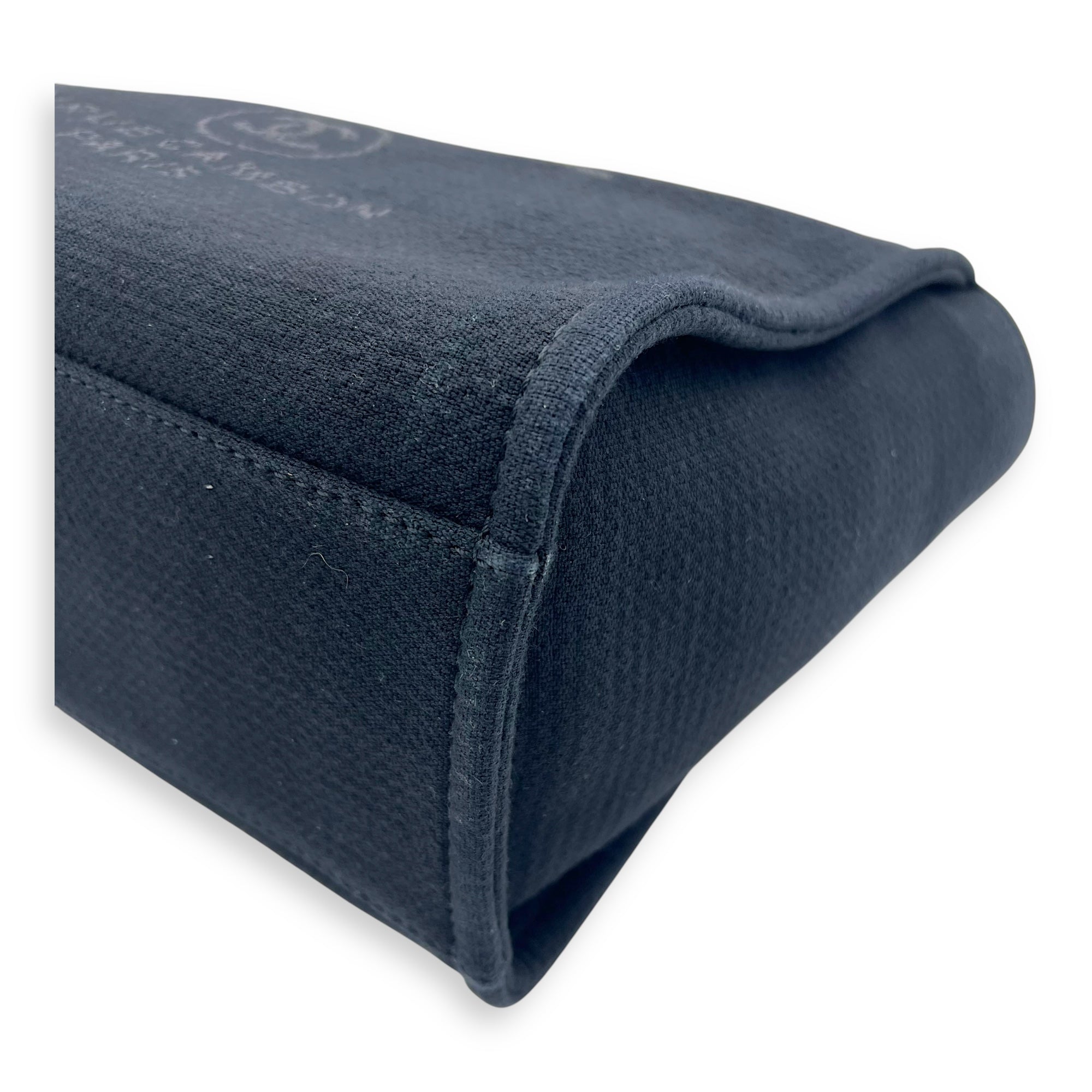 Deauville Tote Bag Black in Canvas, Gold hardware - Image 7