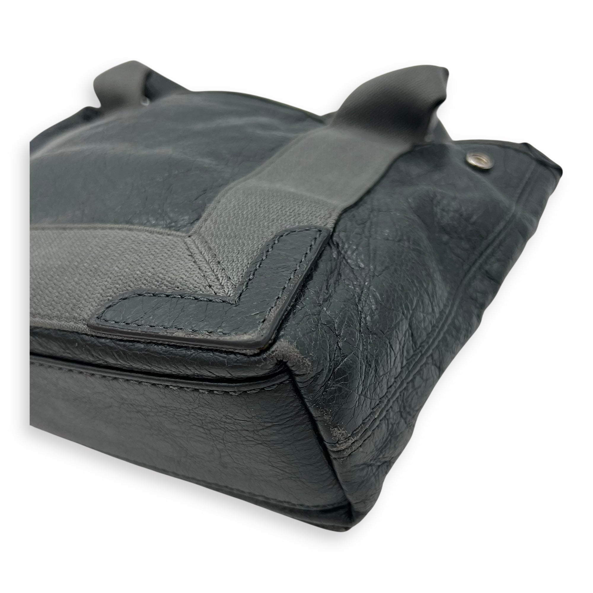 Cabas XS Grey Tote Bag in Calfskin, Silver hardware - Image 11