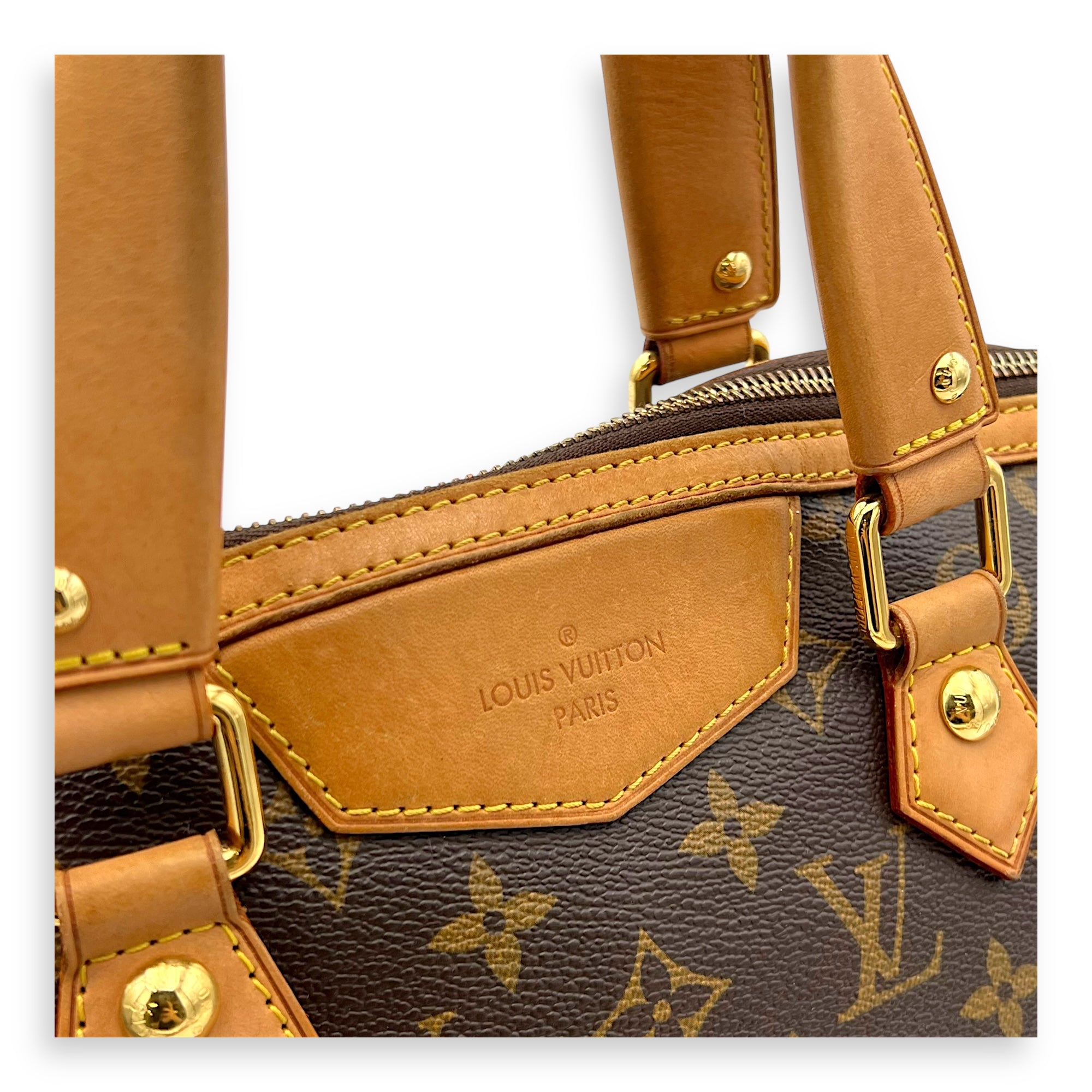 Estrella Top Handle Bag Brown in Monogram Coated Canvas, Gold hardware - Image 8