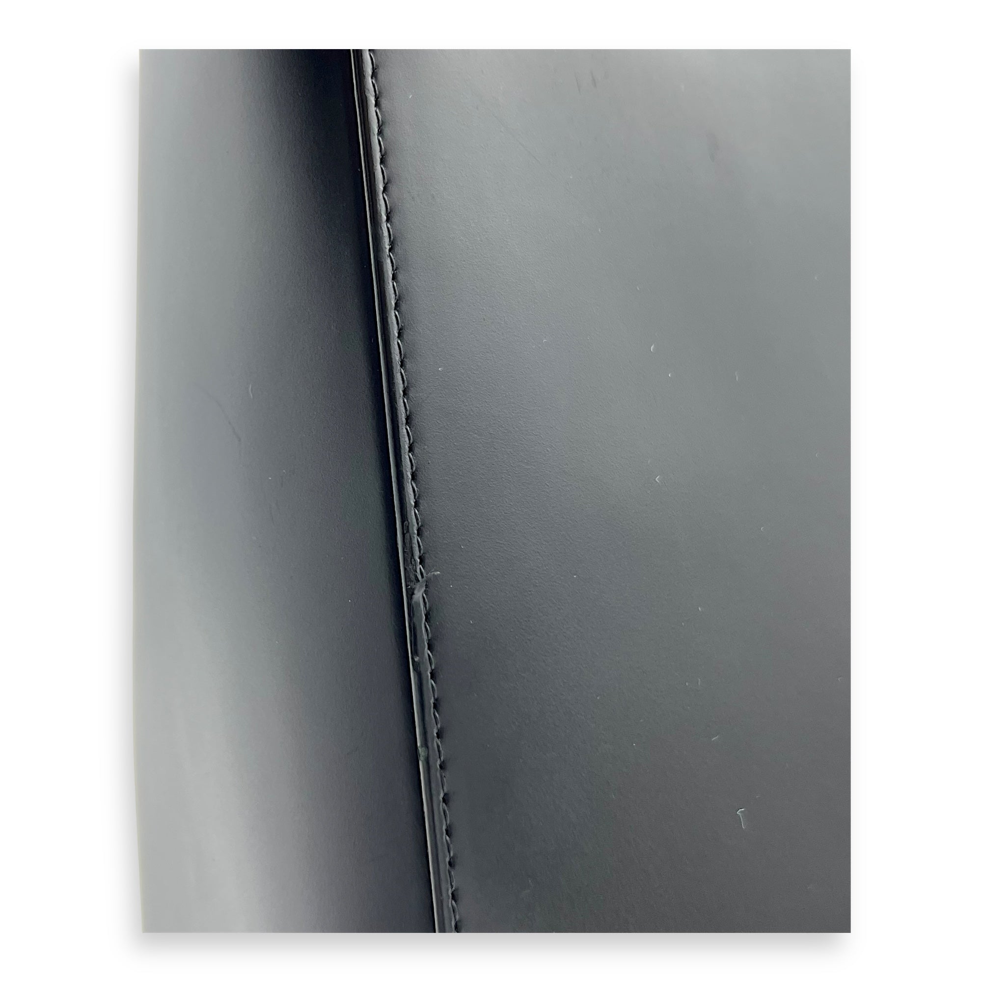 Lady Dior Medium Black Top Handle Bag in Calfskin, Silver hardware - Image 8