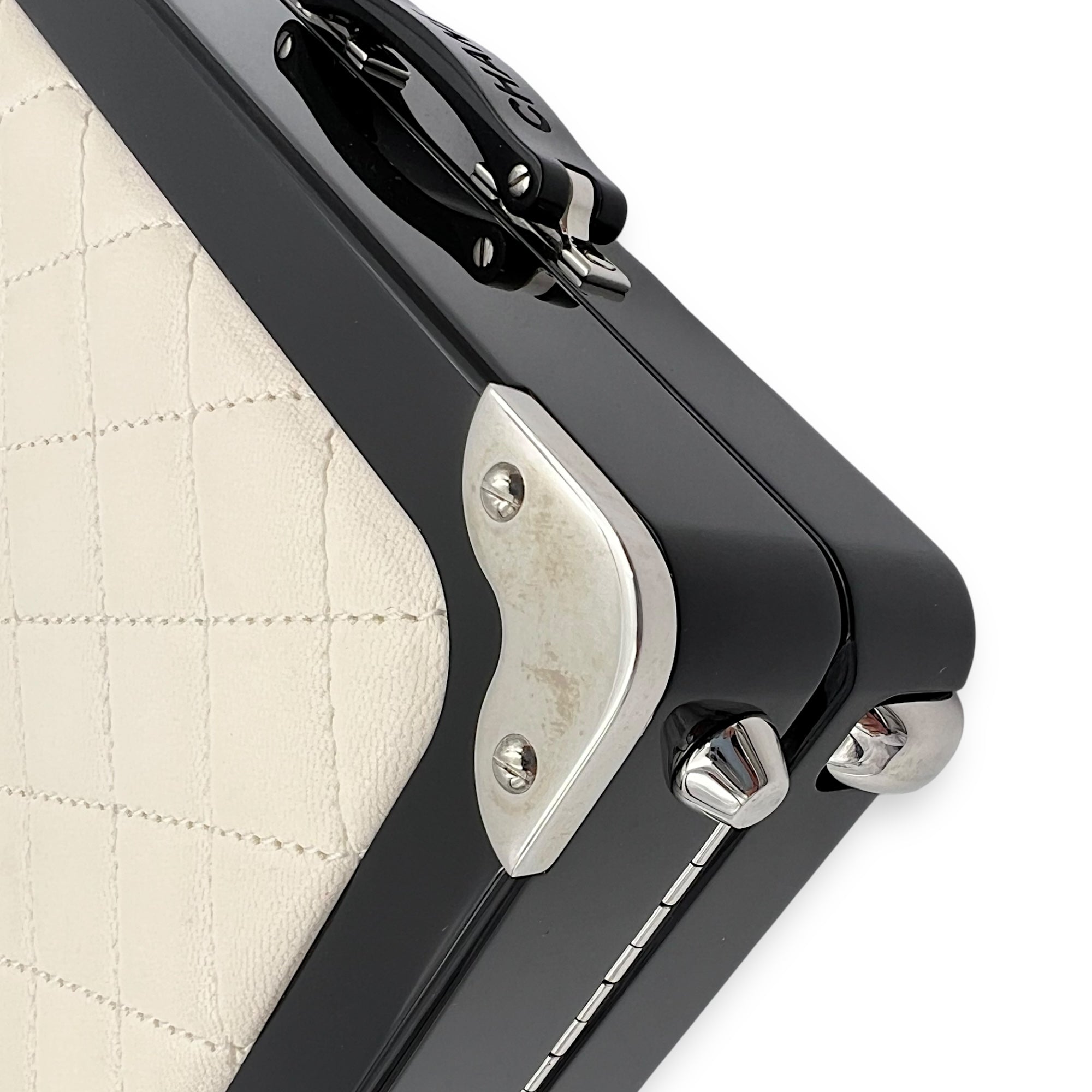 Minaudiere Trolley Clutch White in Others, Silver hardware - Image 14