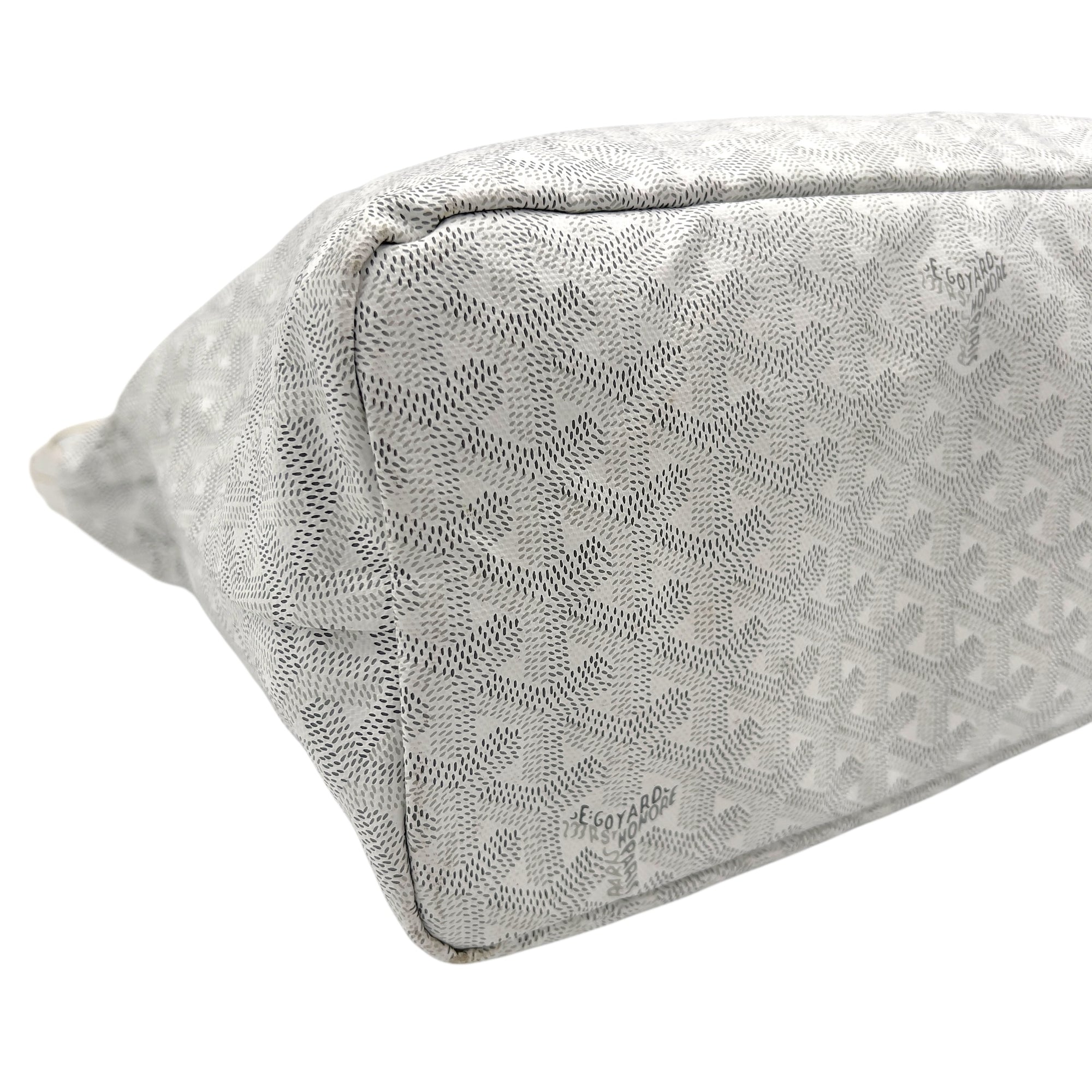 Boheme Tote Bag PM White in Coated Canvas, Silver hardware - Image 9