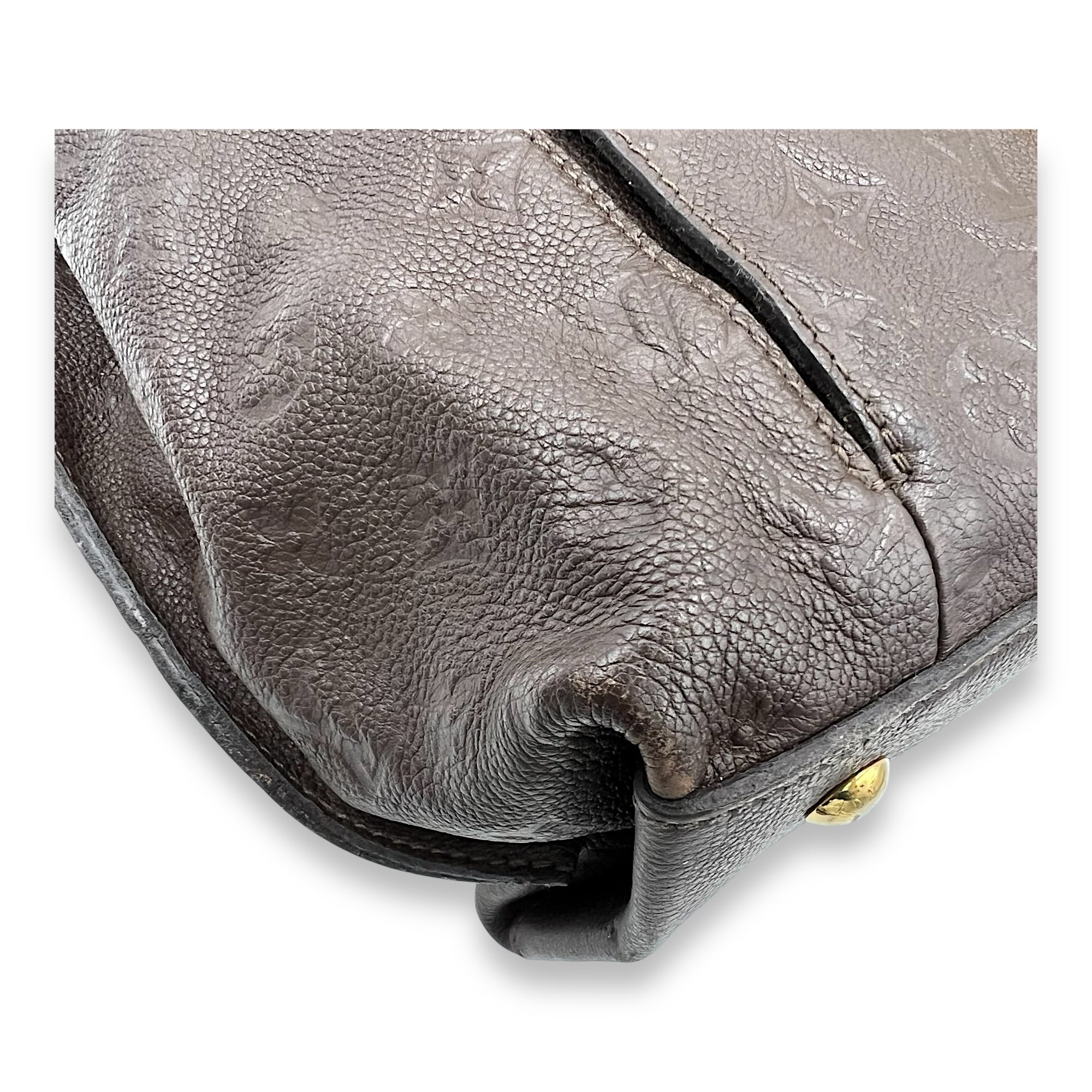 Metis Shoulder Bag Hobo Brown in Empreinte Leather, Gold hardware - Image 9