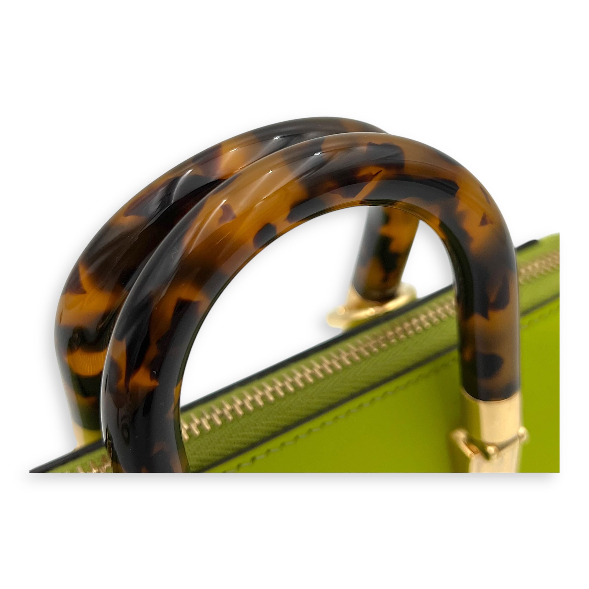 By The Way Mini Wasabi Green Top Handle Bag in Calfskin, Gold hardware - Image 9