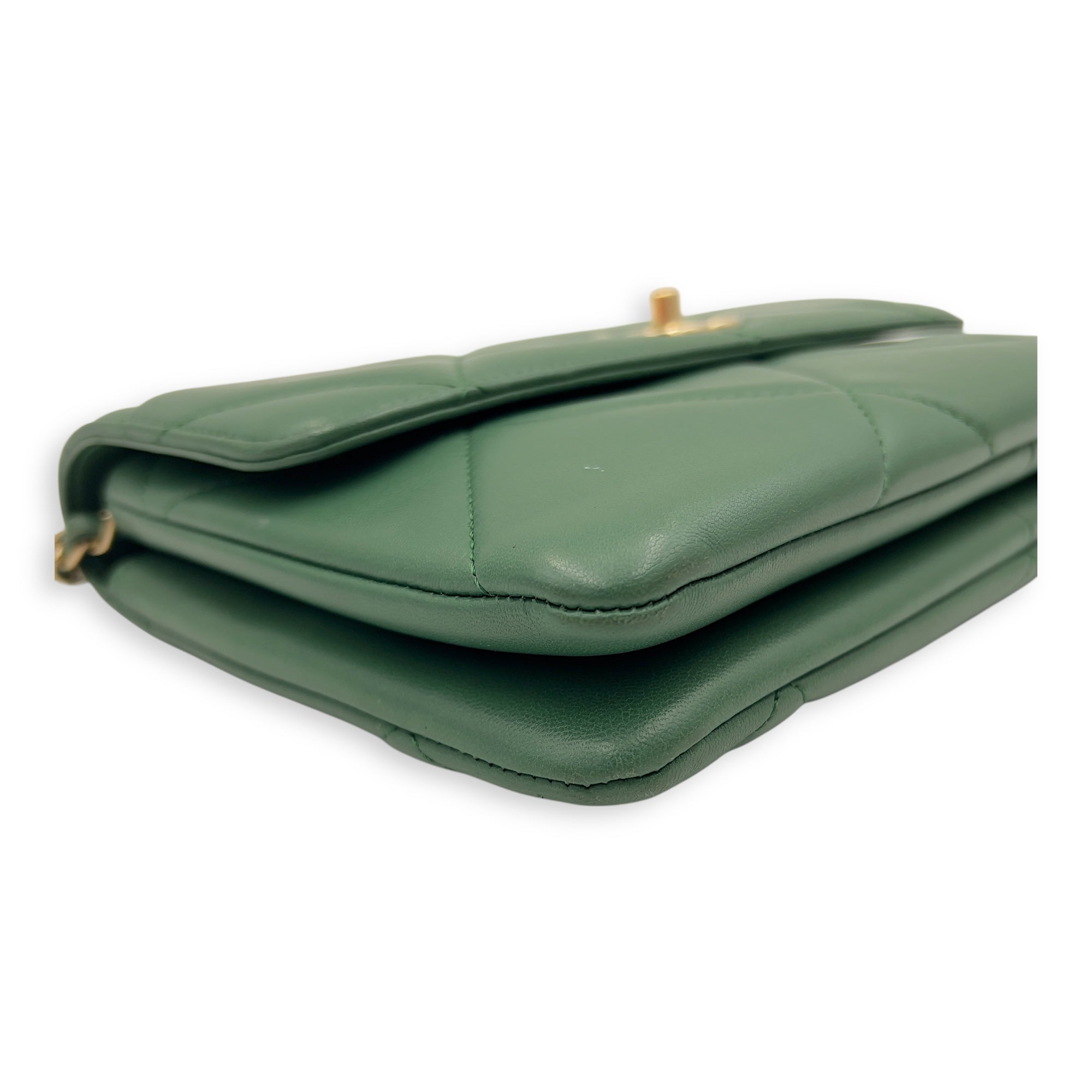 Trendy CC Black Top Handle Bag in Calfskin, Gold hardware - Image 9