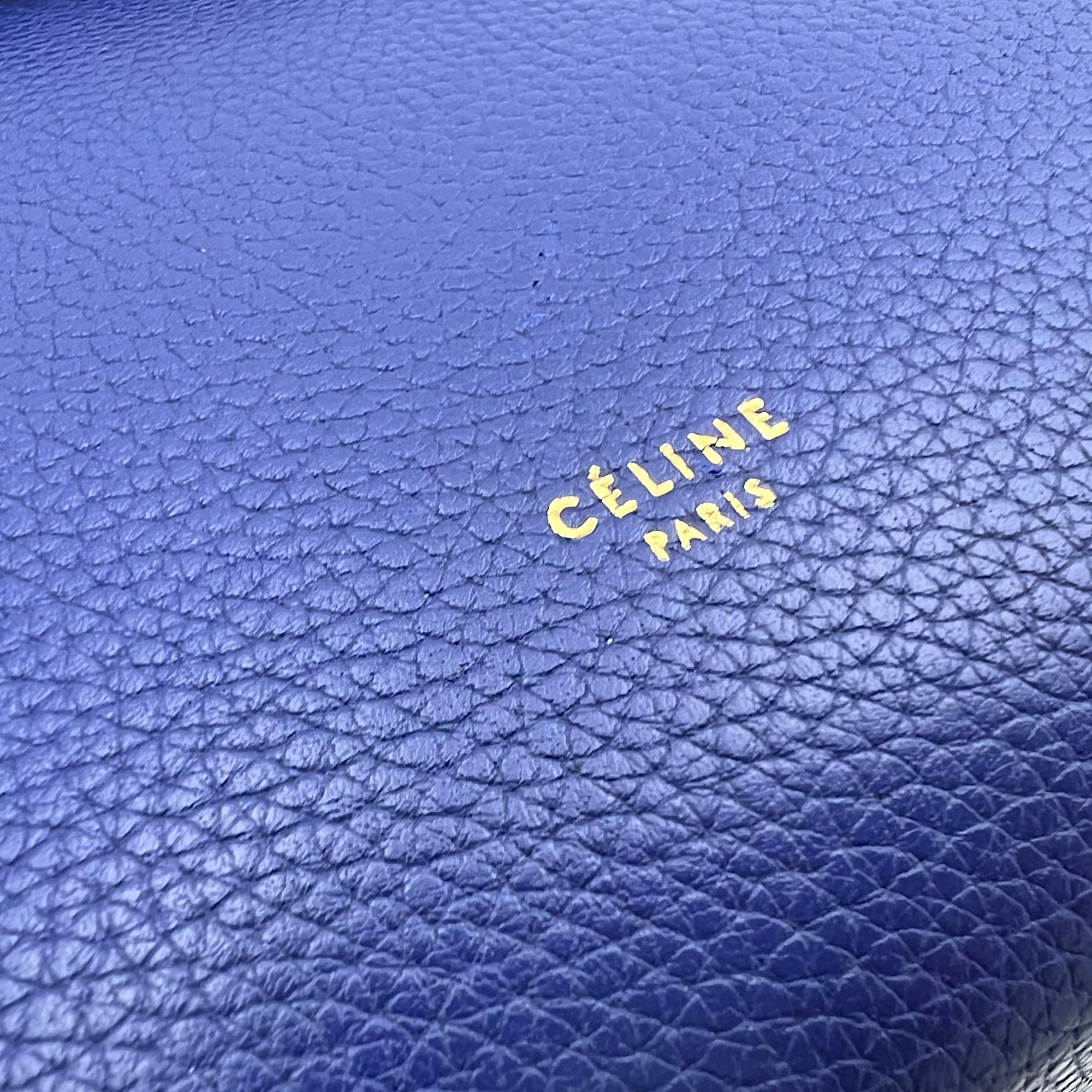 Belt Bag Mini Blue Top Handle Bag in Calfskin, Gold hardware - Image 3