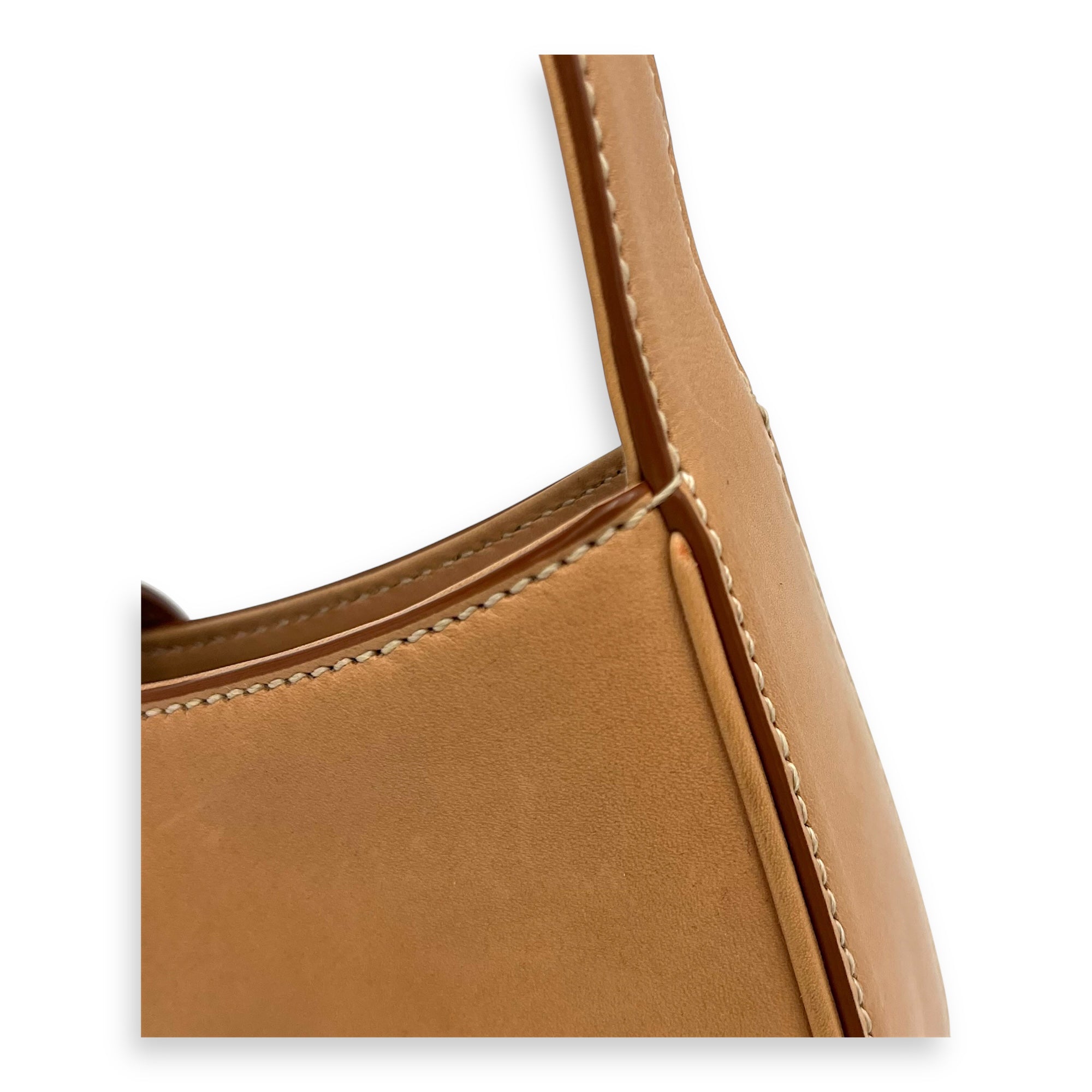 Le 5 A 7 Top Handle Bag Brown in Calfskin, Gold hardware - Image 10
