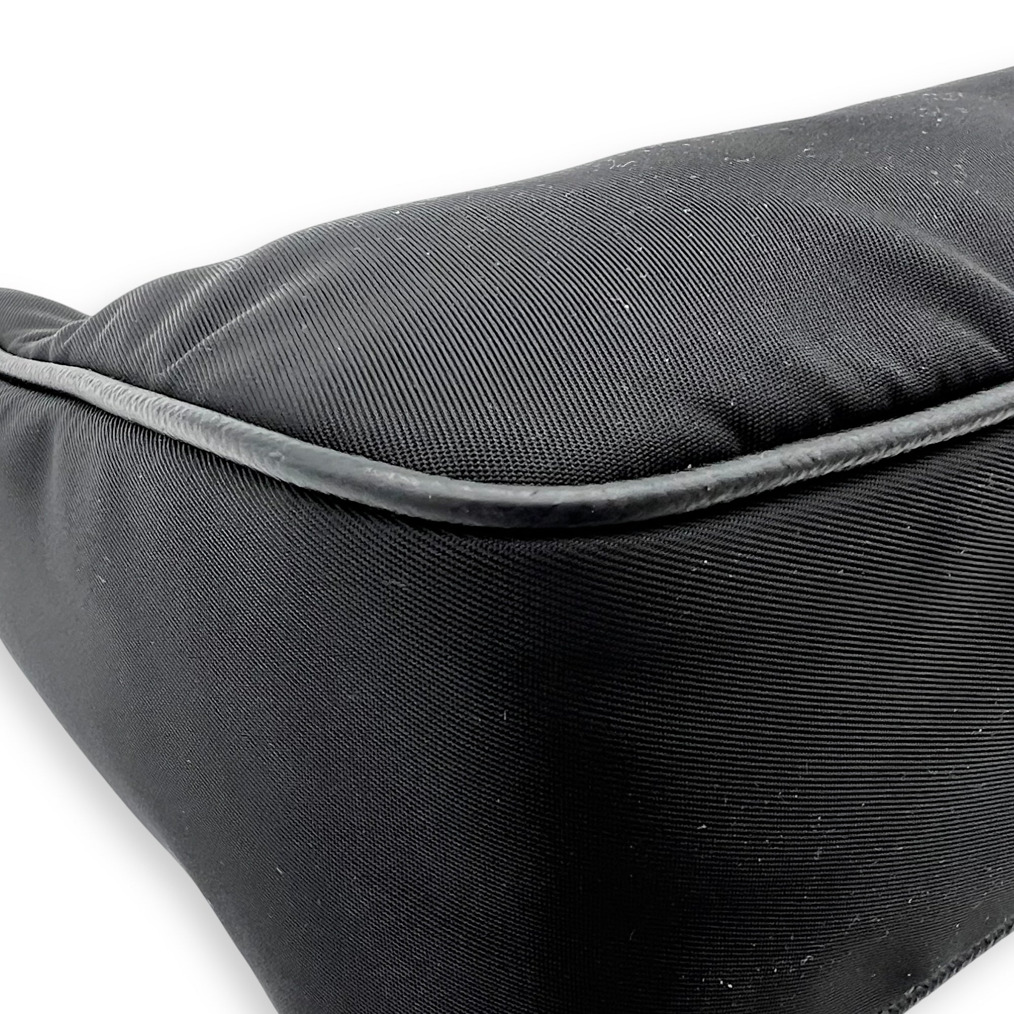 Re-Edition 2005 Crossbody Bag Black in Re-Nylon, Silver hardware - Image 11