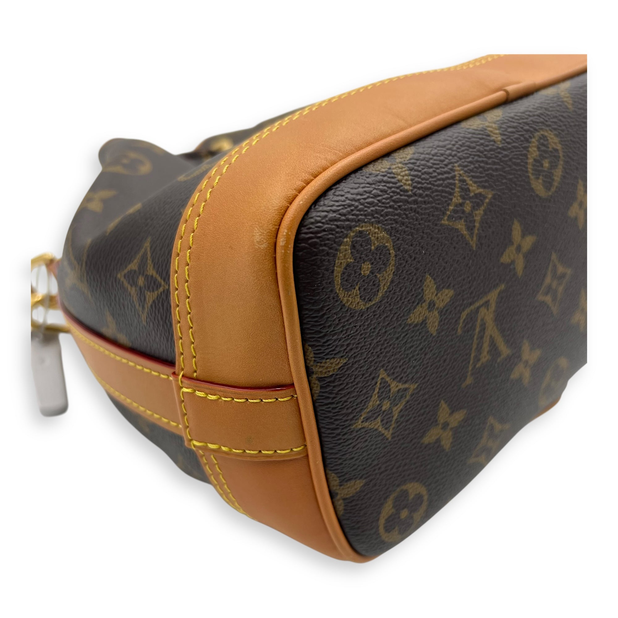 Noe Cargo Crossbody Bag Brown in Monogram Coated Canvas, Gold hardware - Image 12
