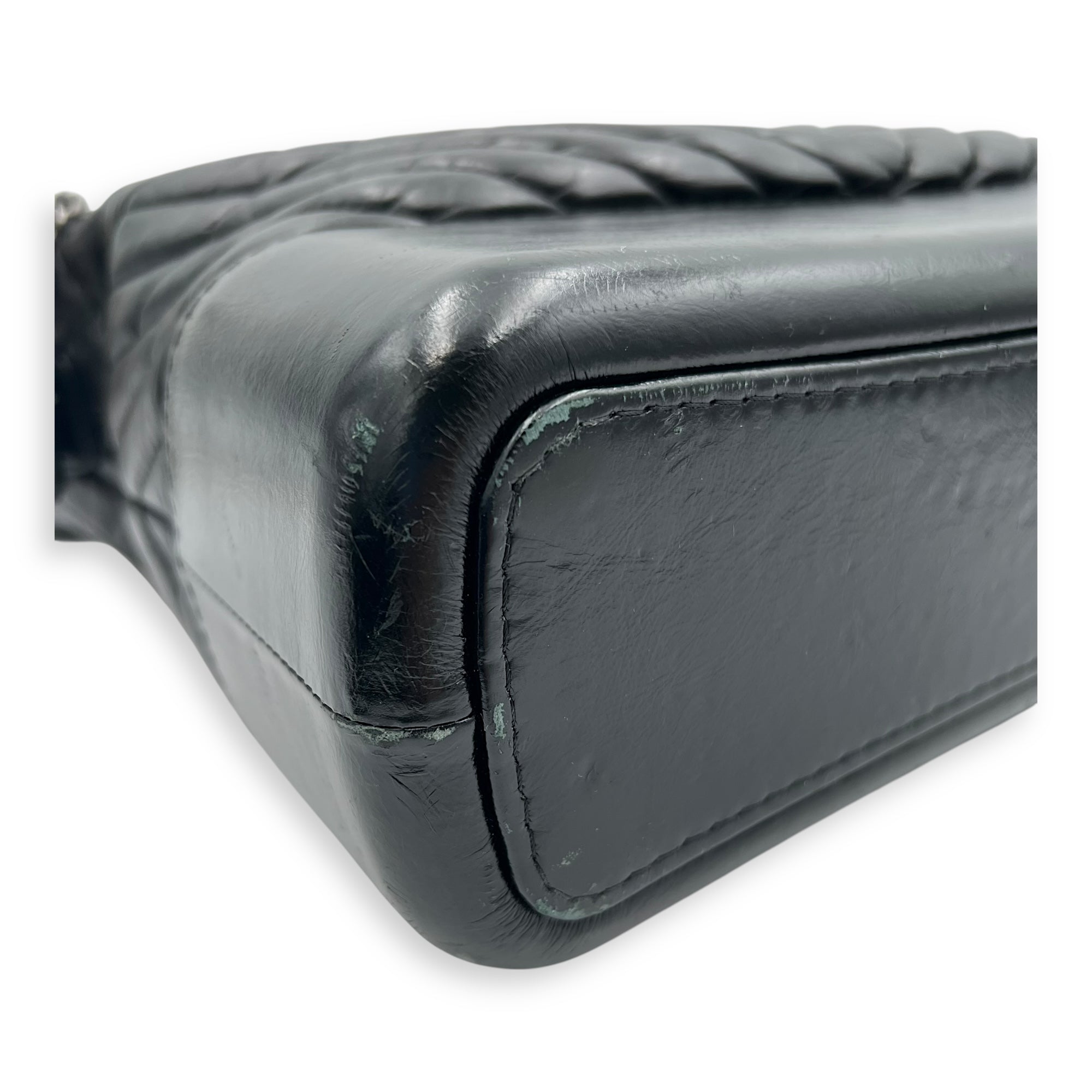 Gabrielle Shoulder Bag Large Black in Calfskin, Mixed hardware - Image 8