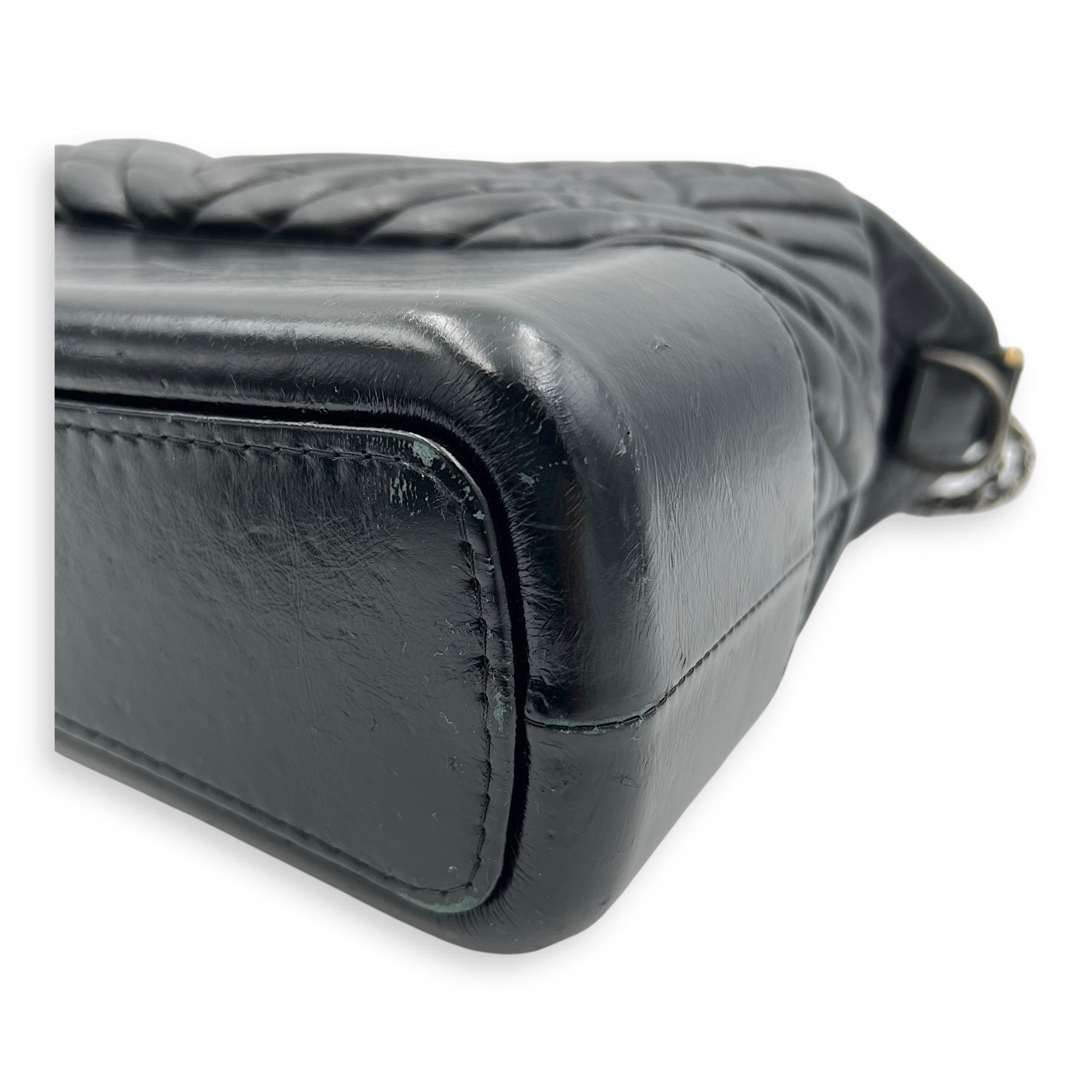 Gabrielle Shoulder Bag Large Black in Calfskin, Mixed hardware - Image 13