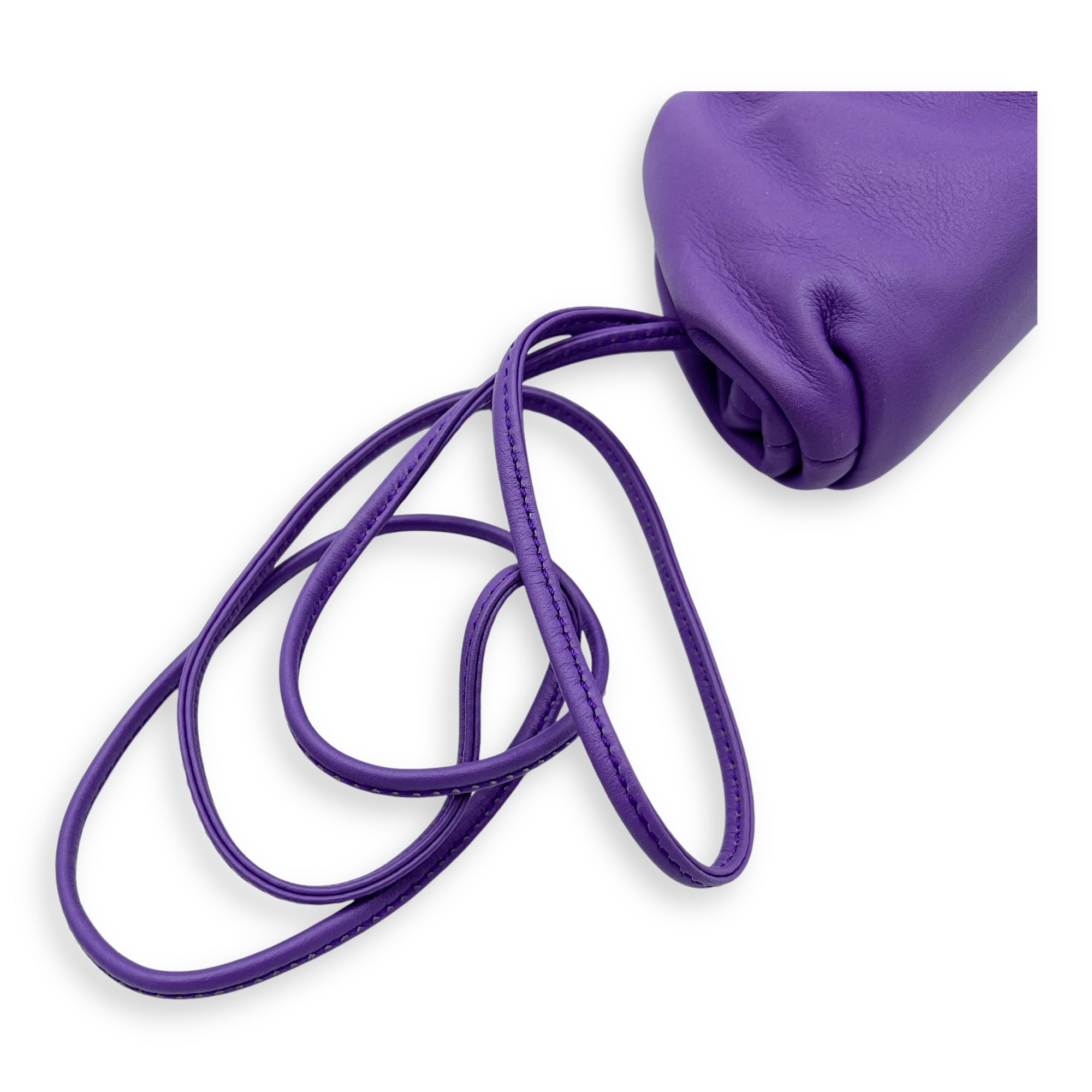 The Pouch Mini Purple Coin Purse in Lambskin, Gold hardware - Image 12