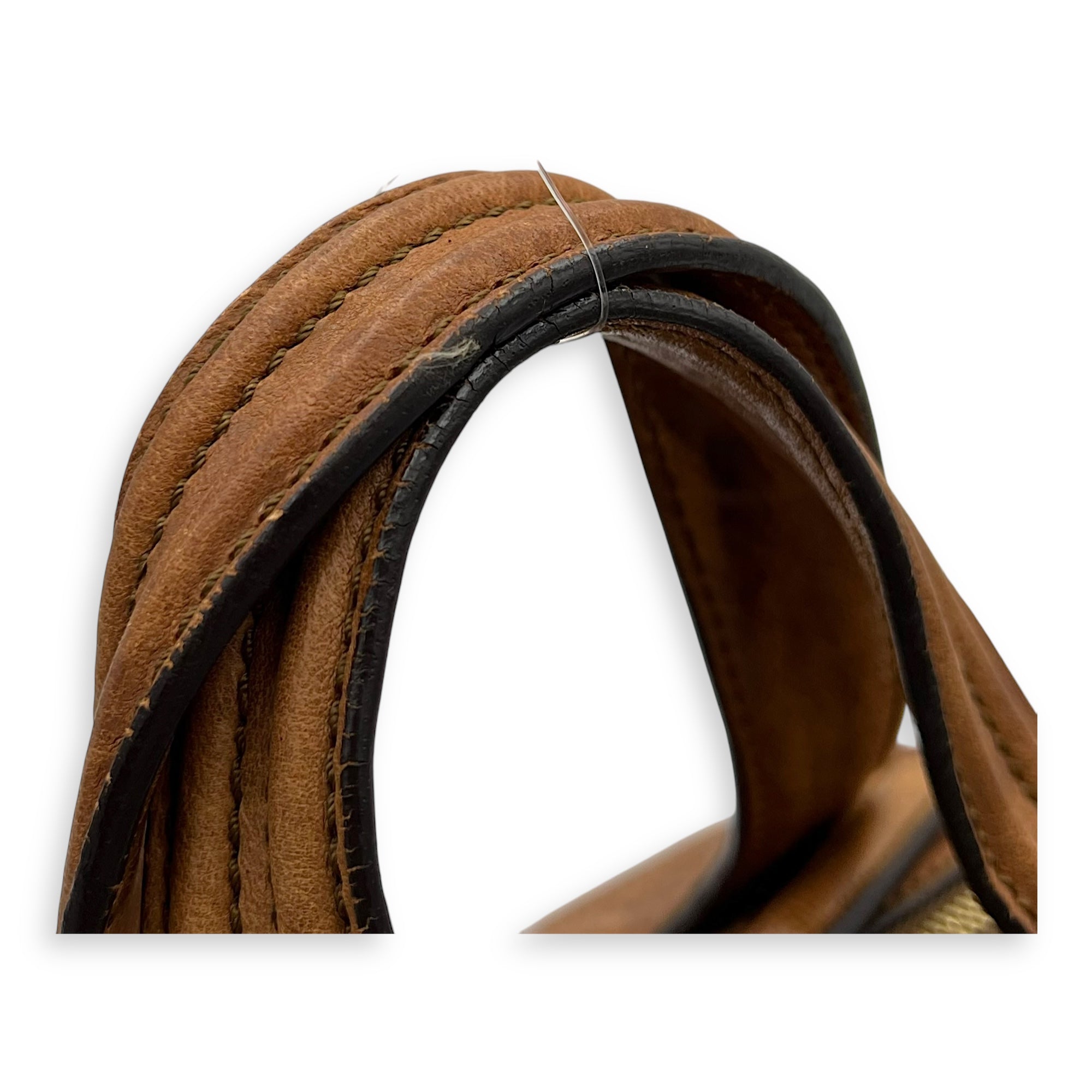 Nightingale Medium Brown Top Handle Bag in Distressed Leather, Gold hardware - Image 12