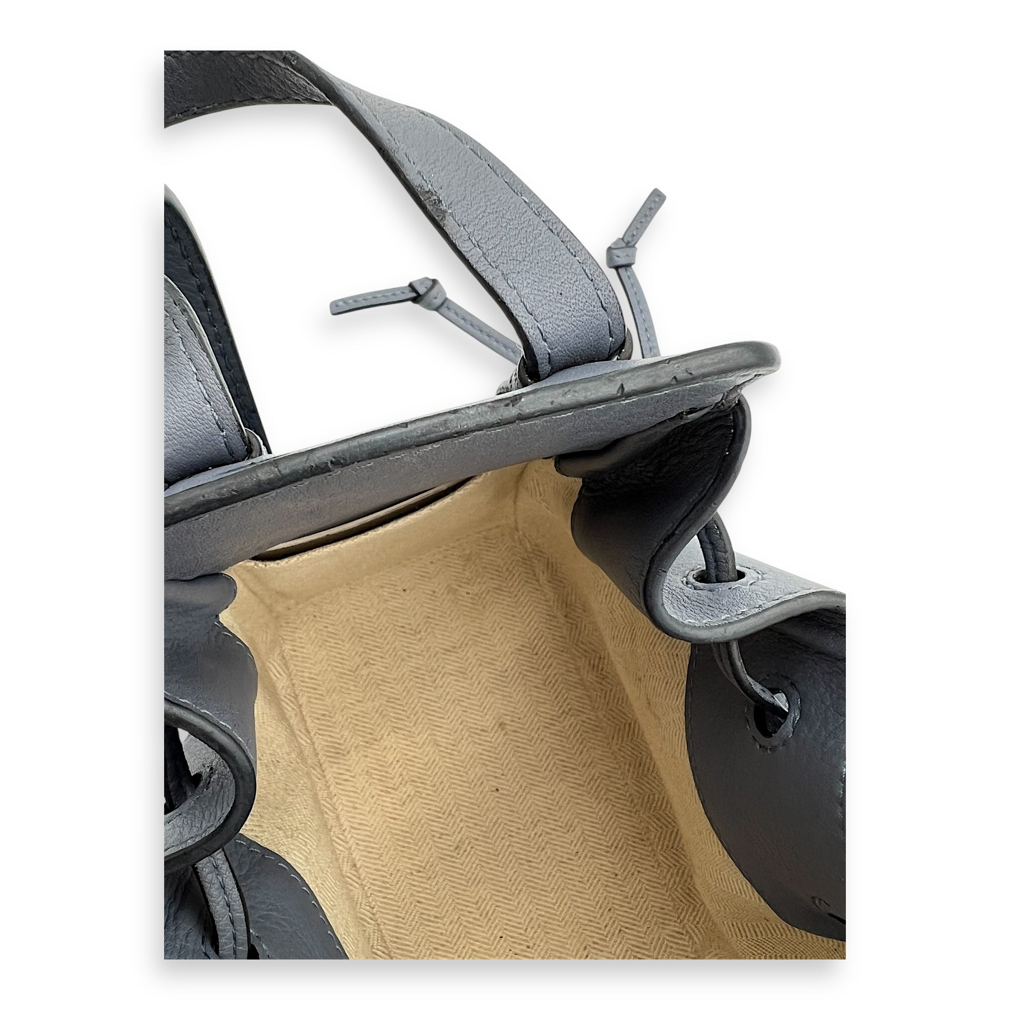 Hammock Mini Blue Shoulder Bag in Calfskin, Silver hardware - Image 7