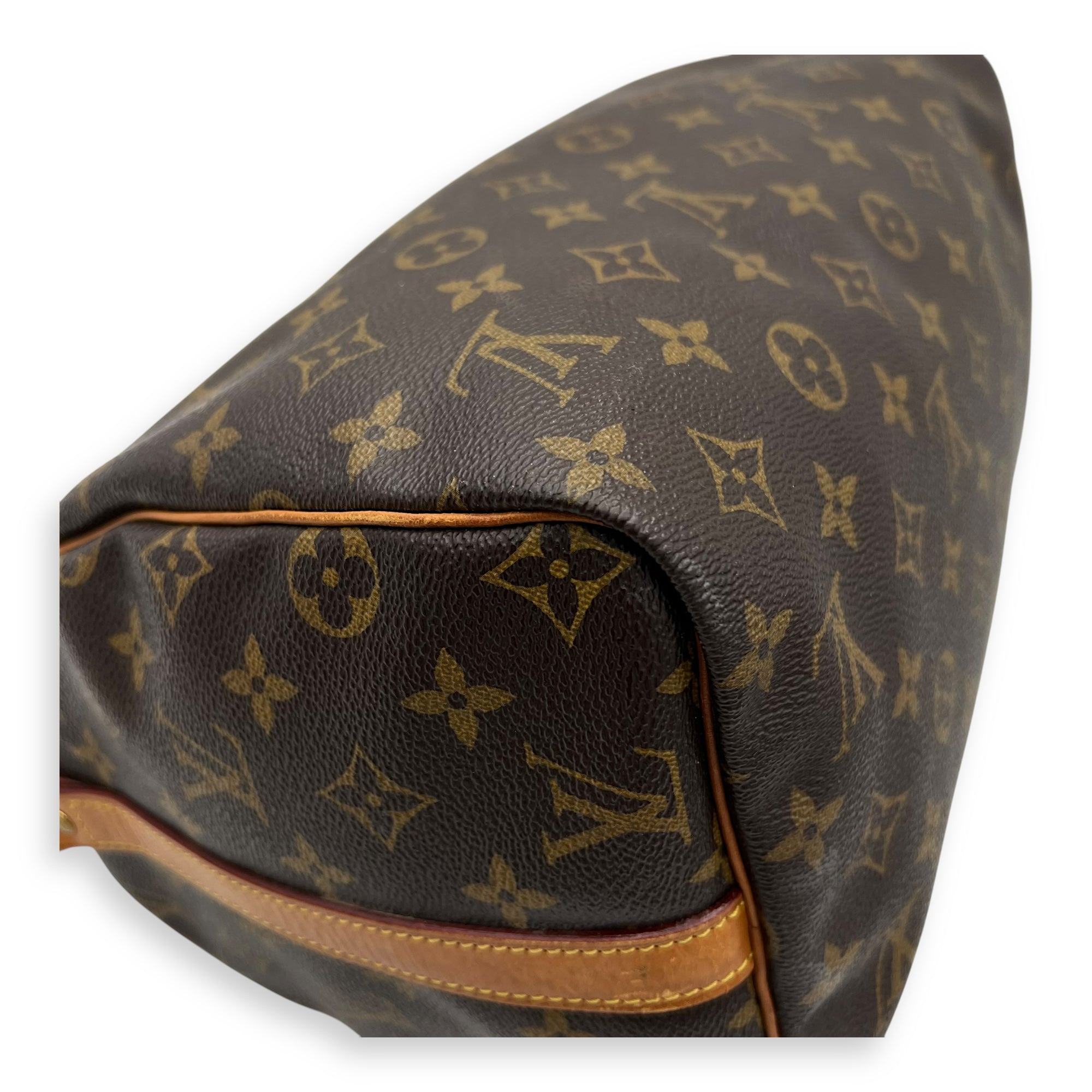 Speedy Bandouliere Top Handle Bag 30 Brown in Monogram Coated Canvas, Gold hardware - Image 14