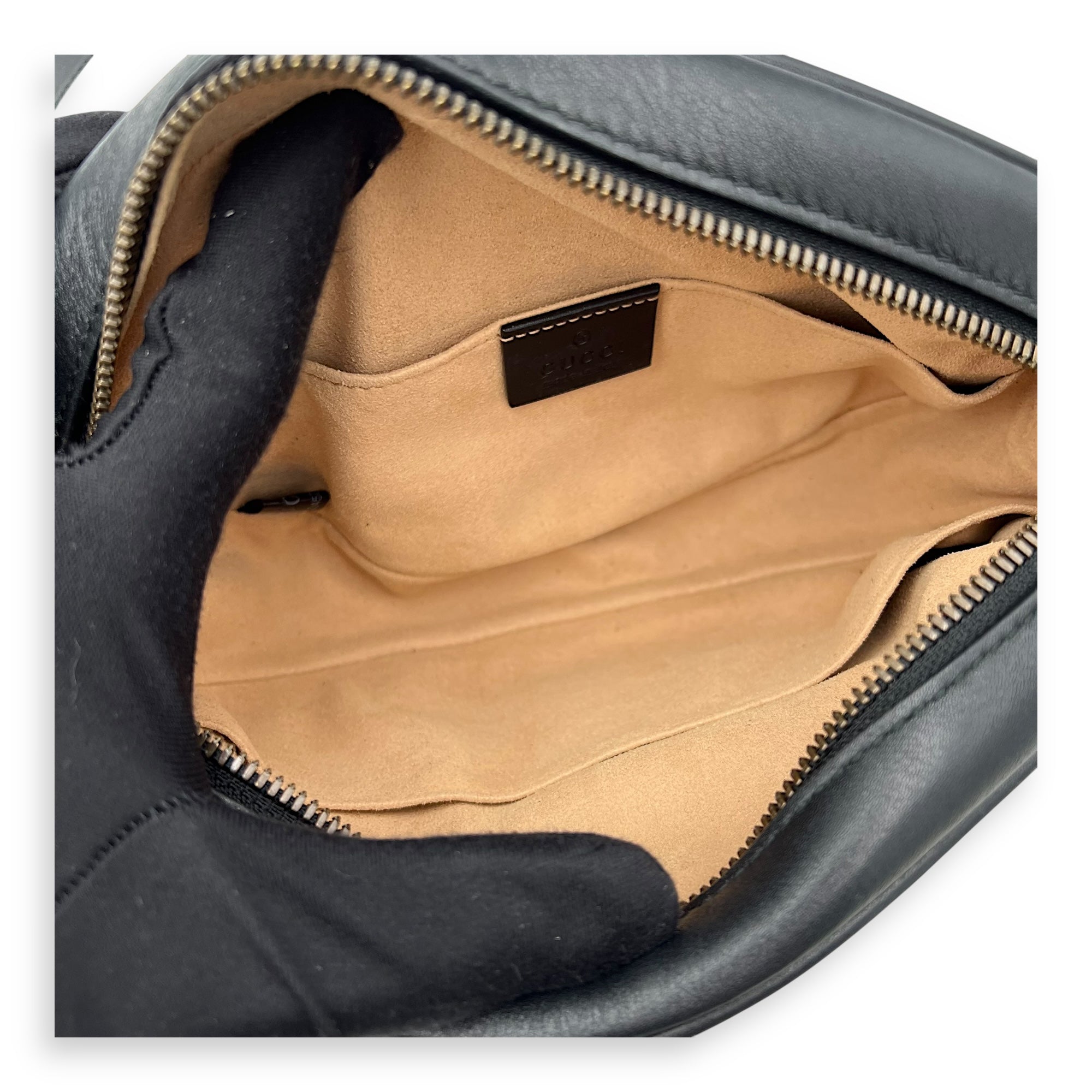 GG Marmont 85 Black Belt Bag in Calfskin, Gold hardware - Image 7