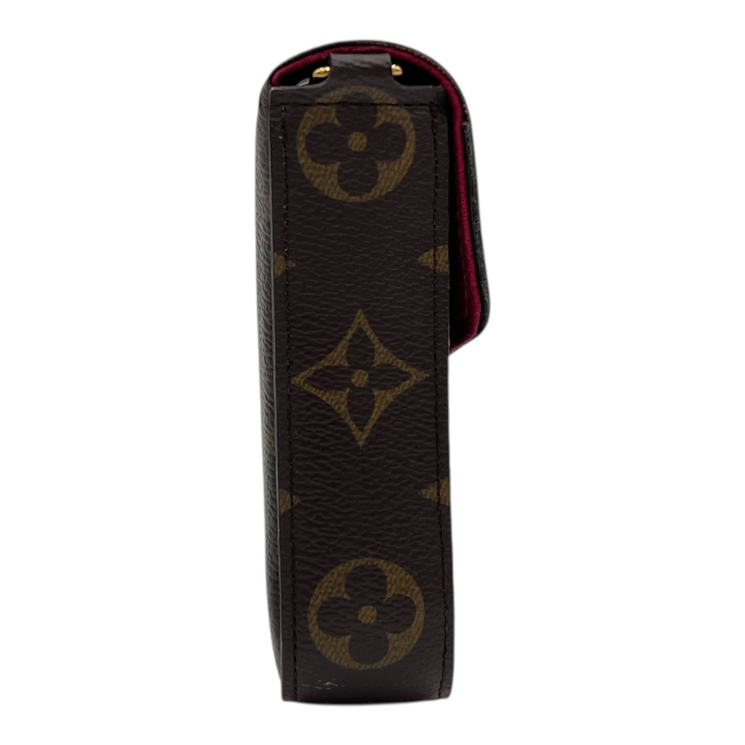 Felicie Wallet On Chain Brown in Monogram Coated Canvas, Gold hardware - Image 4