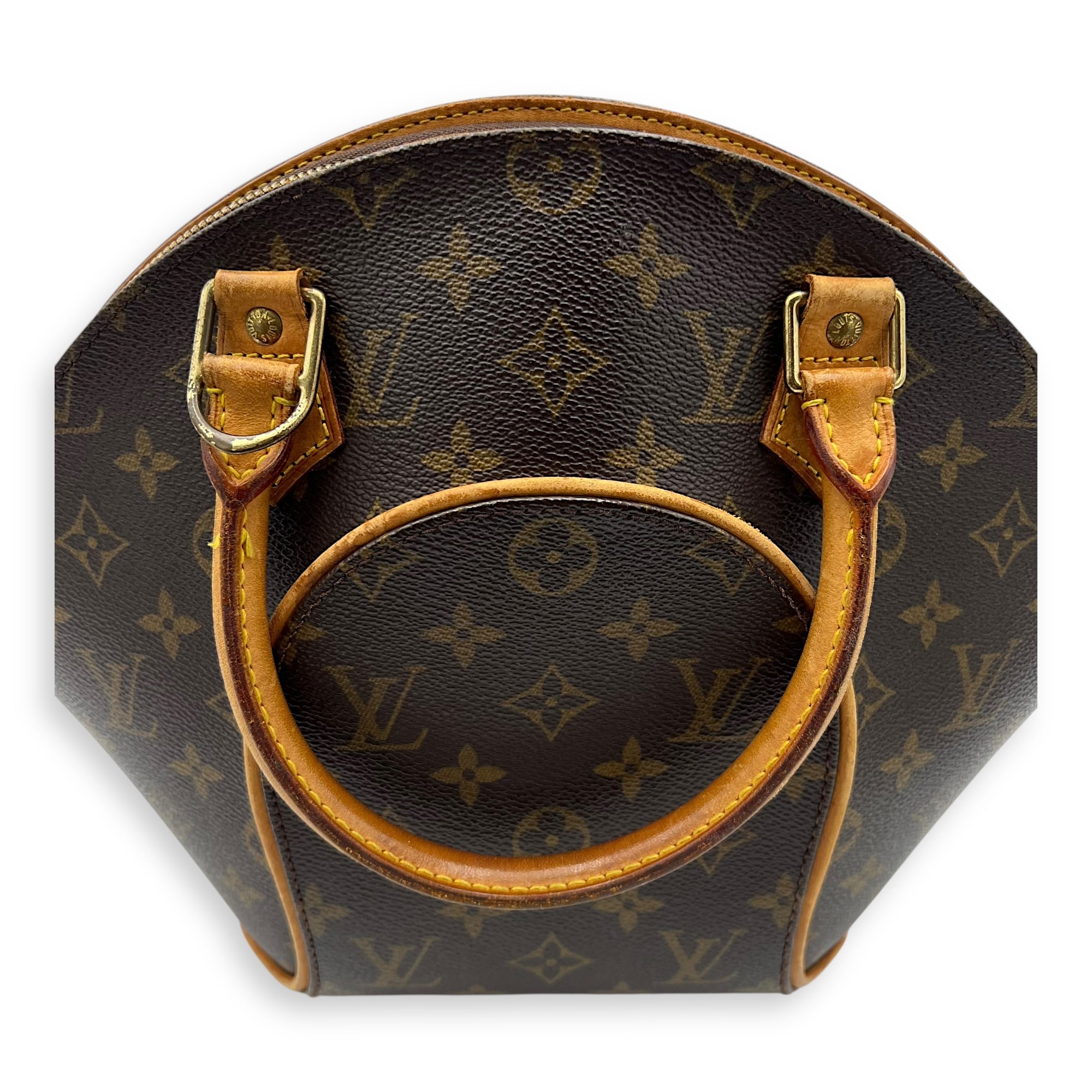 Ellipse Top Handle Bag Brown in Monogram Coated Canvas, Gold hardware - Image 13