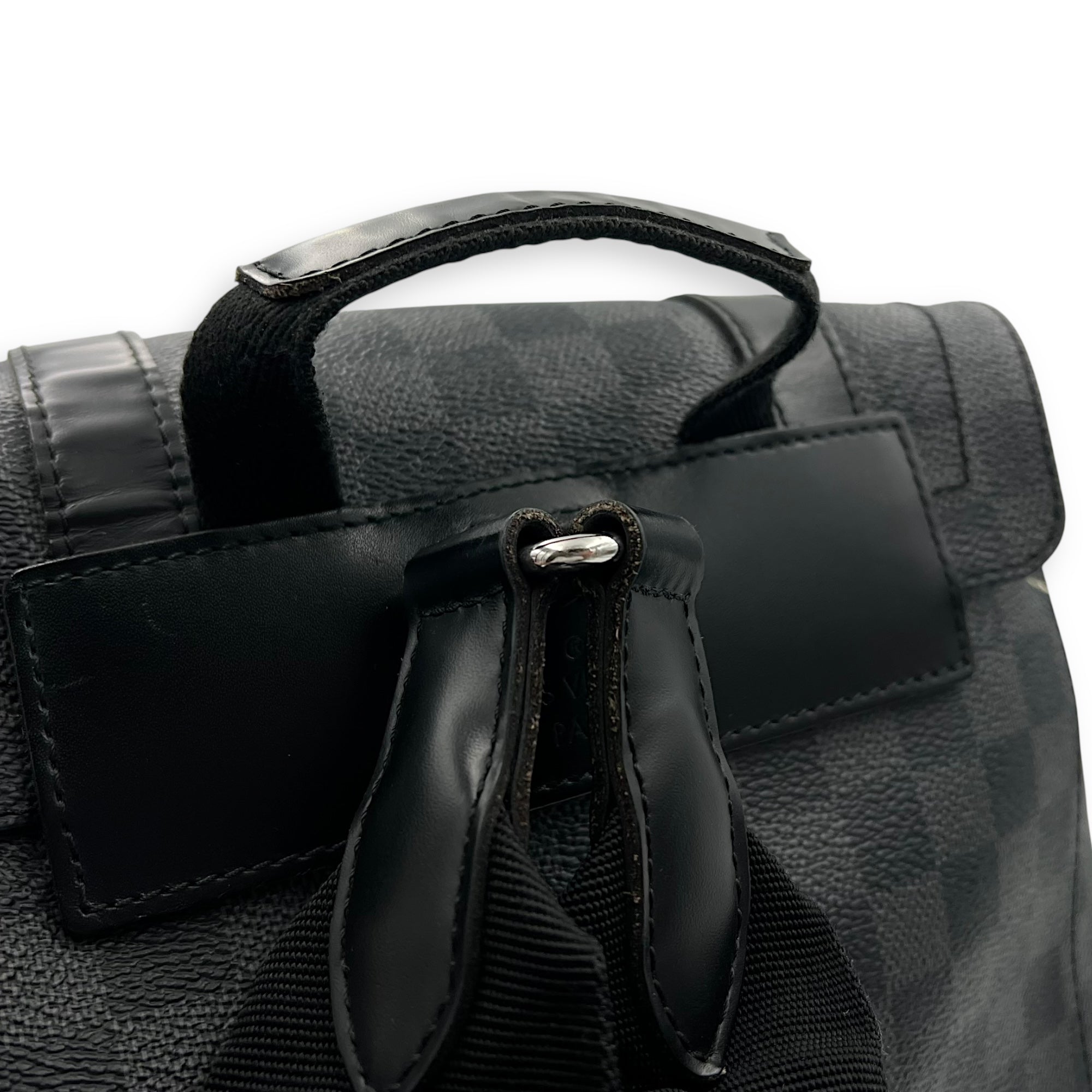 Christopher Backpack Graphite in Coated Canvas, Silver hardware - Image 14