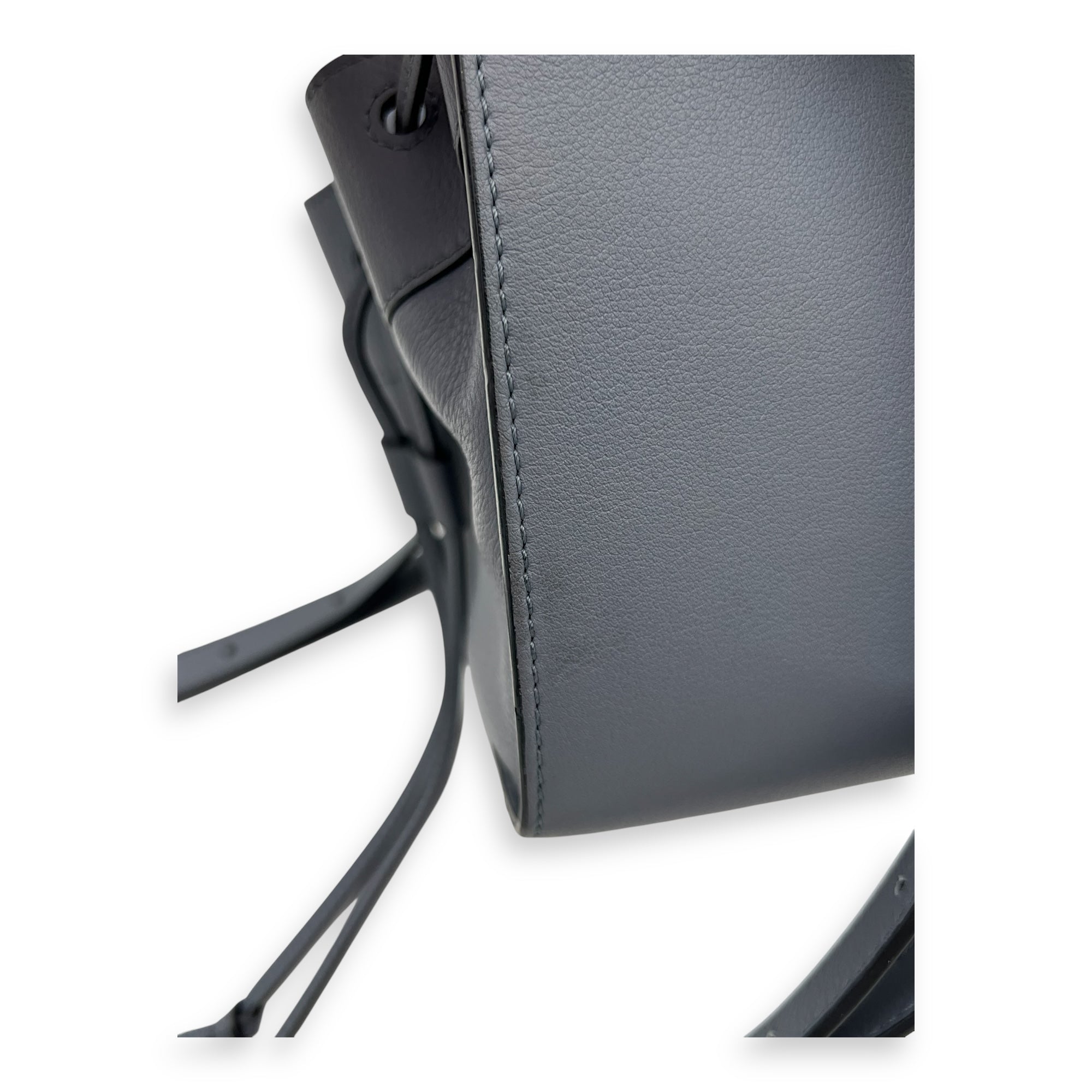 Hammock Mini Blue Shoulder Bag in Calfskin, Silver hardware - Image 8