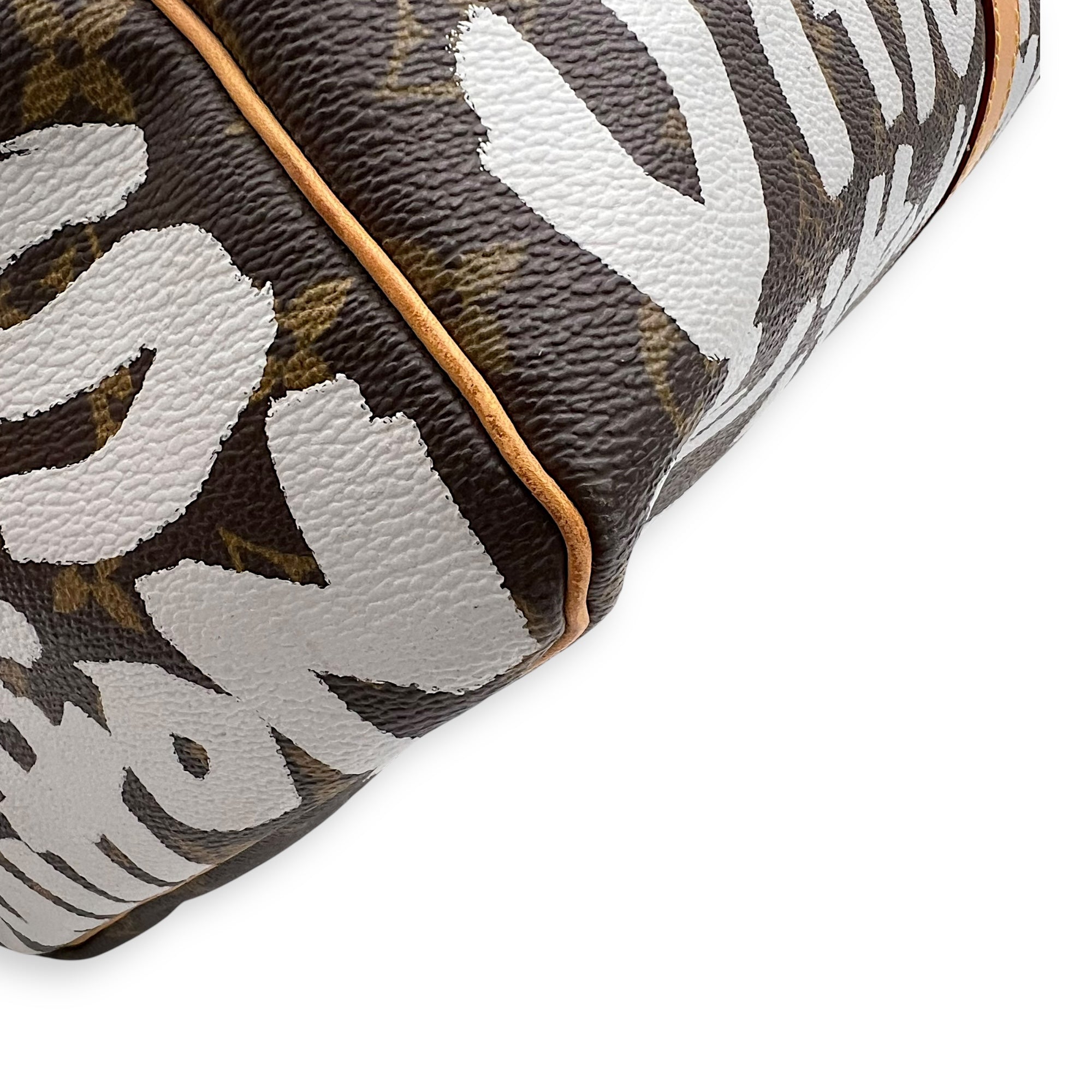 Stephen Sprouse Keepall 50 Brown Duffle Bag in Coated Canvas, Gold hardware - Image 13