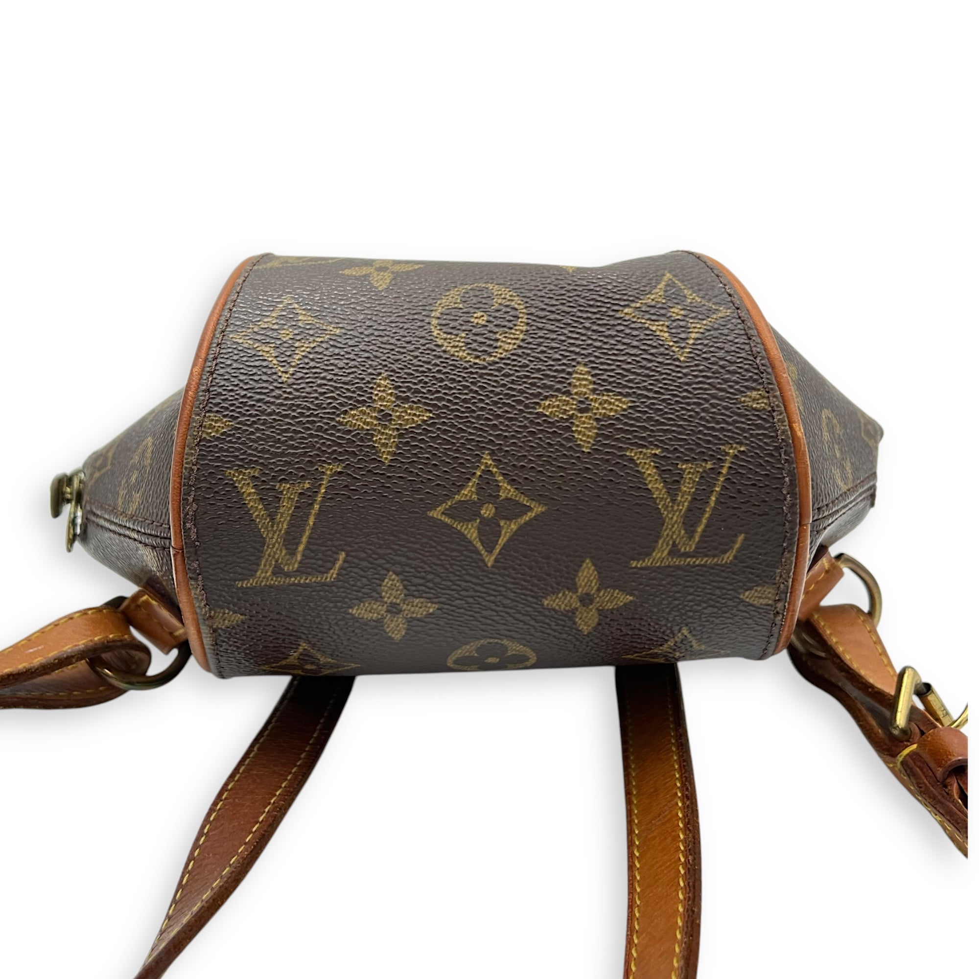 Ellipse Backpack Brown in Monogram Coated Canvas, Gold hardware - Image 6