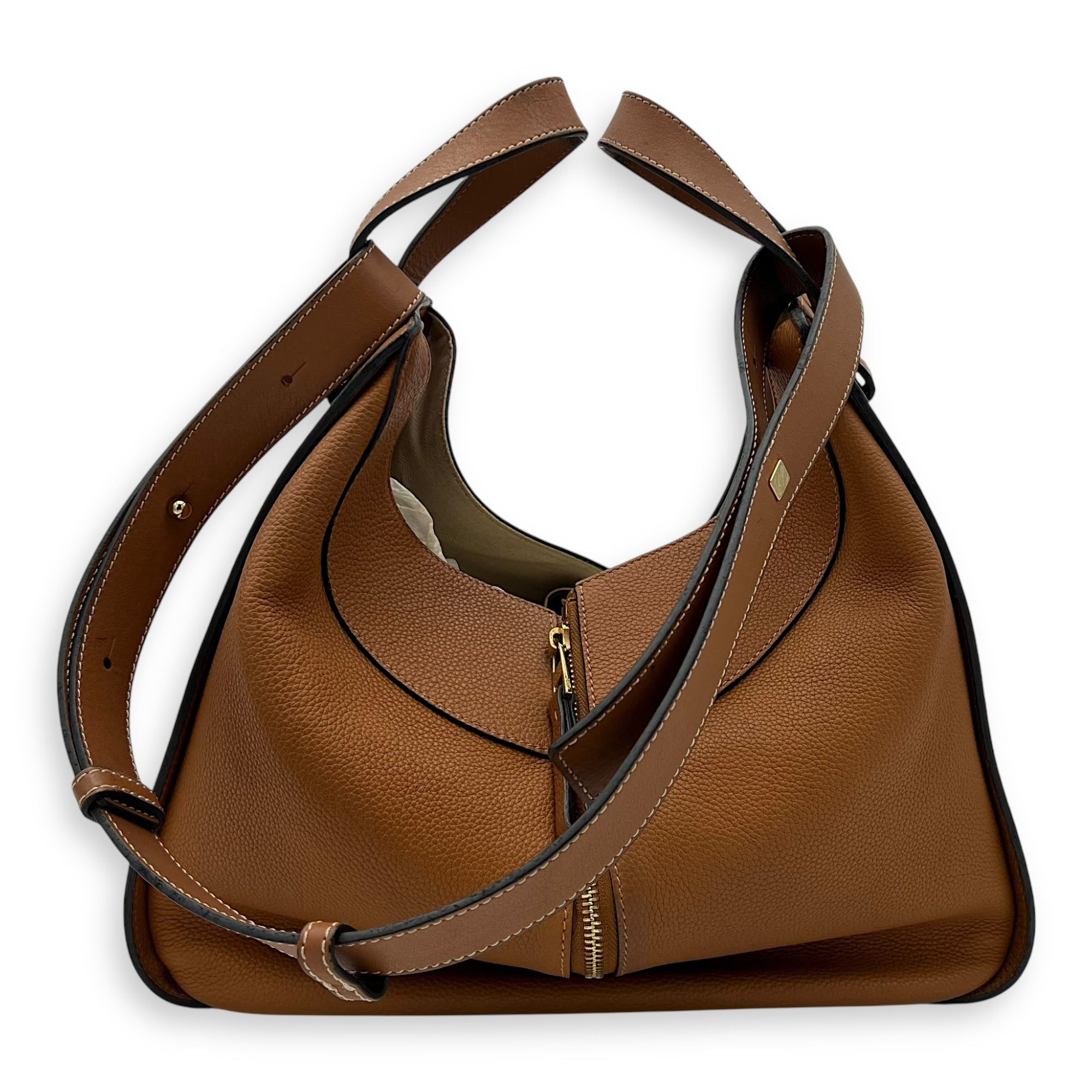 Hammock Medium Brown Shoulder Bag in Calfskin, Gold hardware - Image 4