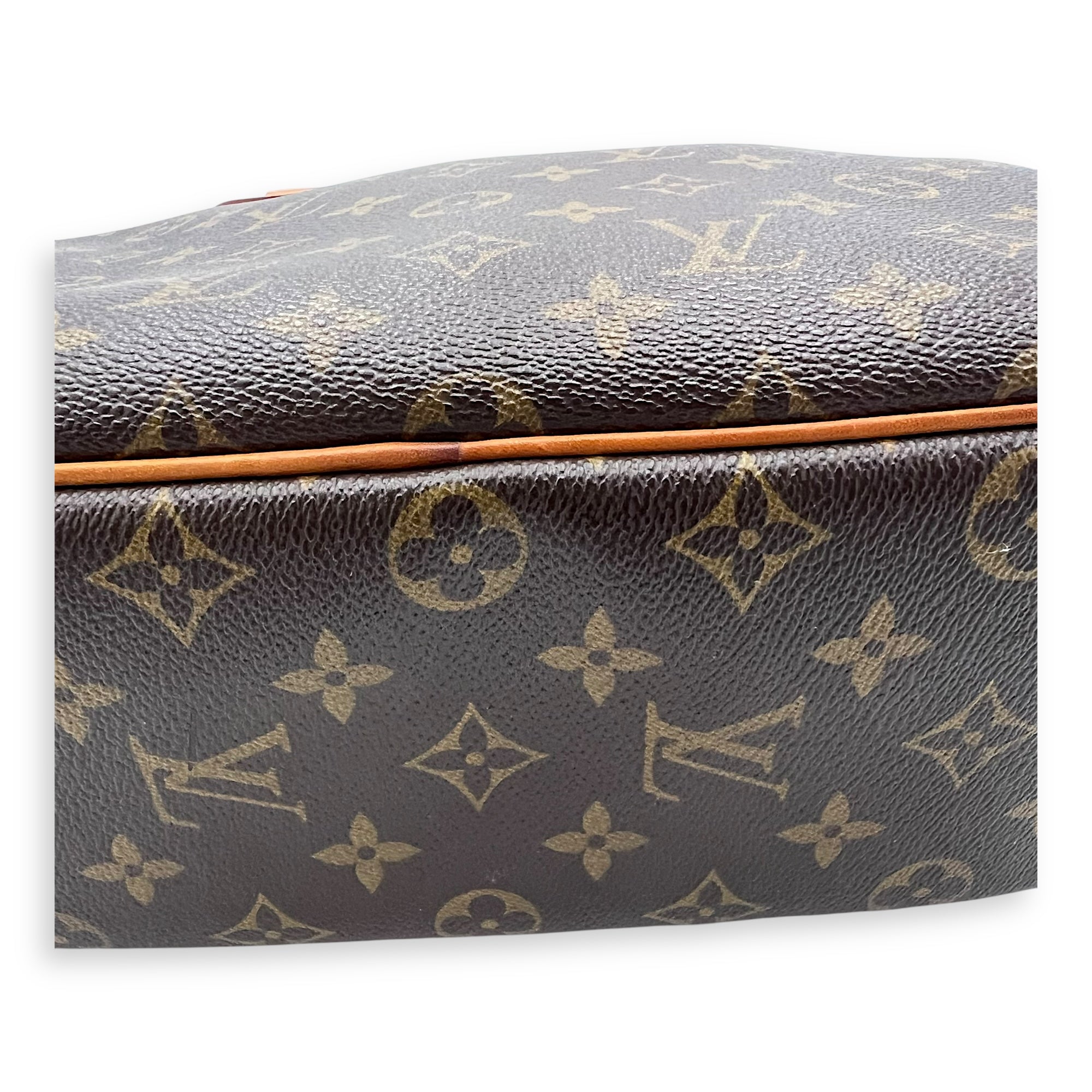 Trouville PM Brown Top Handle Bag in Monogram Coated Canvas, Gold hardware - Image 16