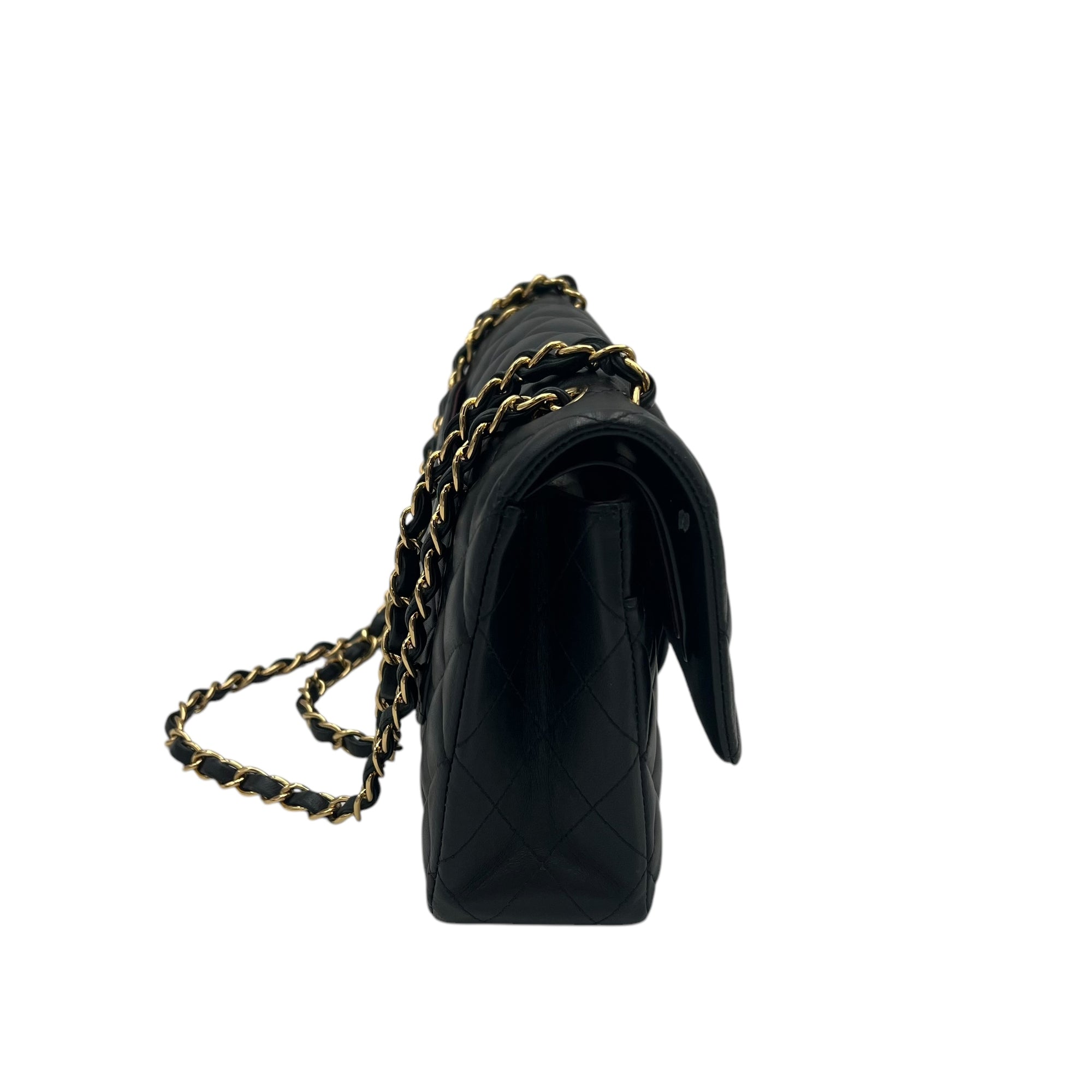 Classic Shoulder Bag Medium Black in Lambskin, Gold hardware - Image 5