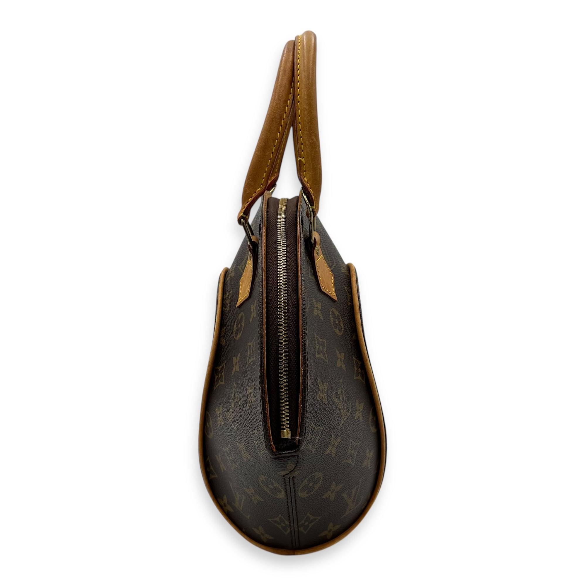 Ellipse Top Handle Bag Brown in Monogram Coated Canvas, Gold hardware - Image 5