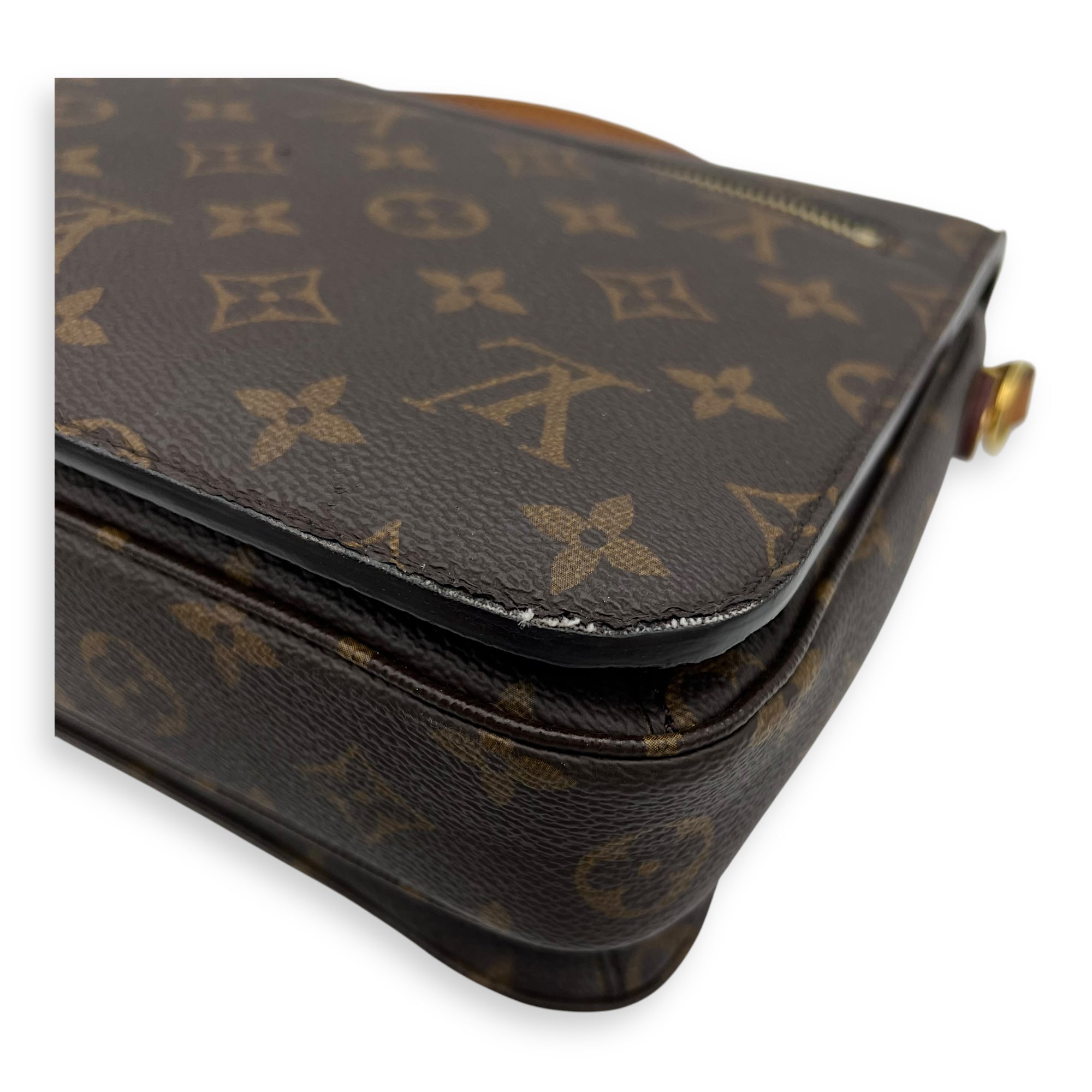 Metis Brown Crossbody Bag in Monogram Coated Canvas, Gold hardware - Image 15