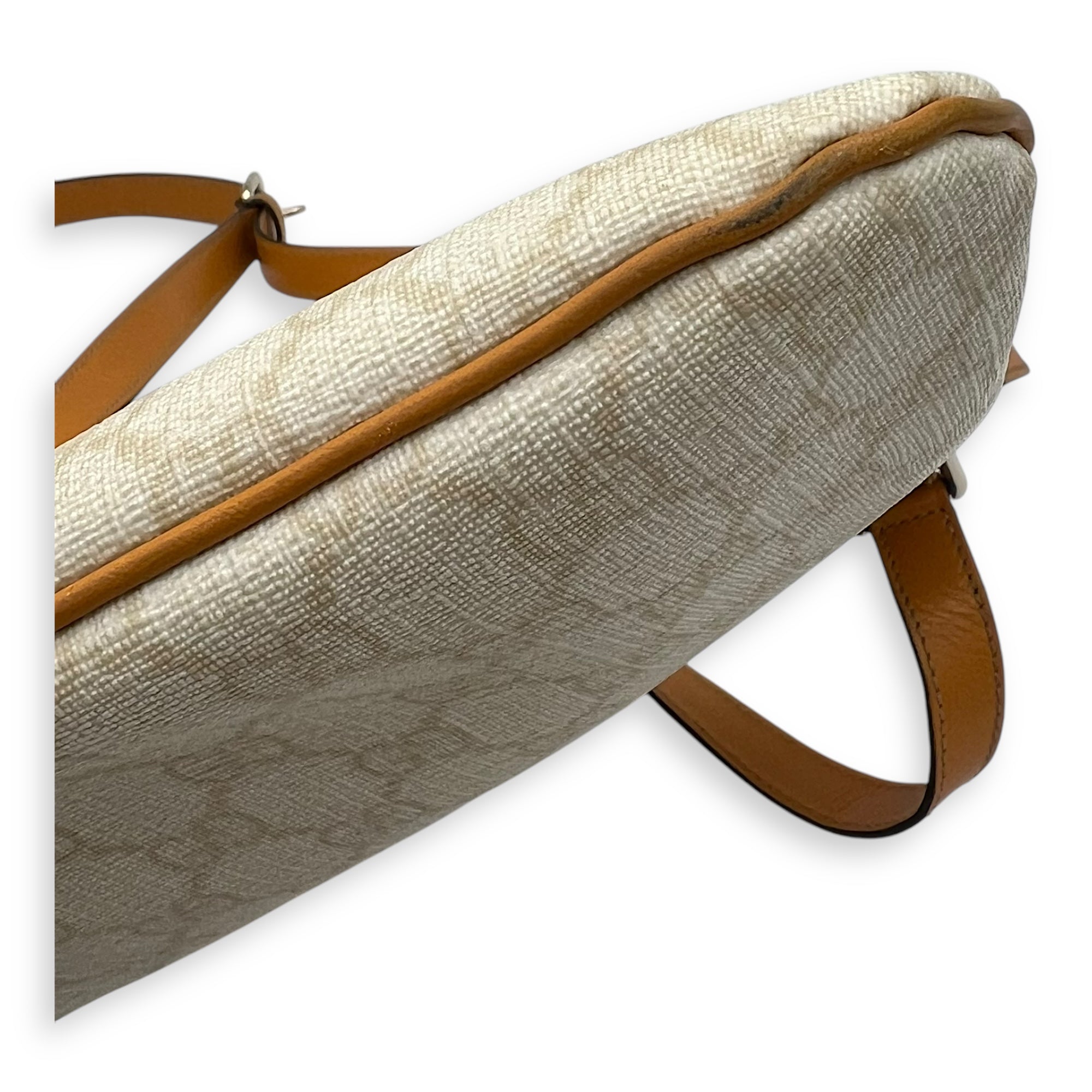 GG Crossbody Bag White in Coated Canvas - Image 11