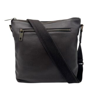 Utah Crossbody Bag Brown in Taiga Leather, Brushed Gold hardware
