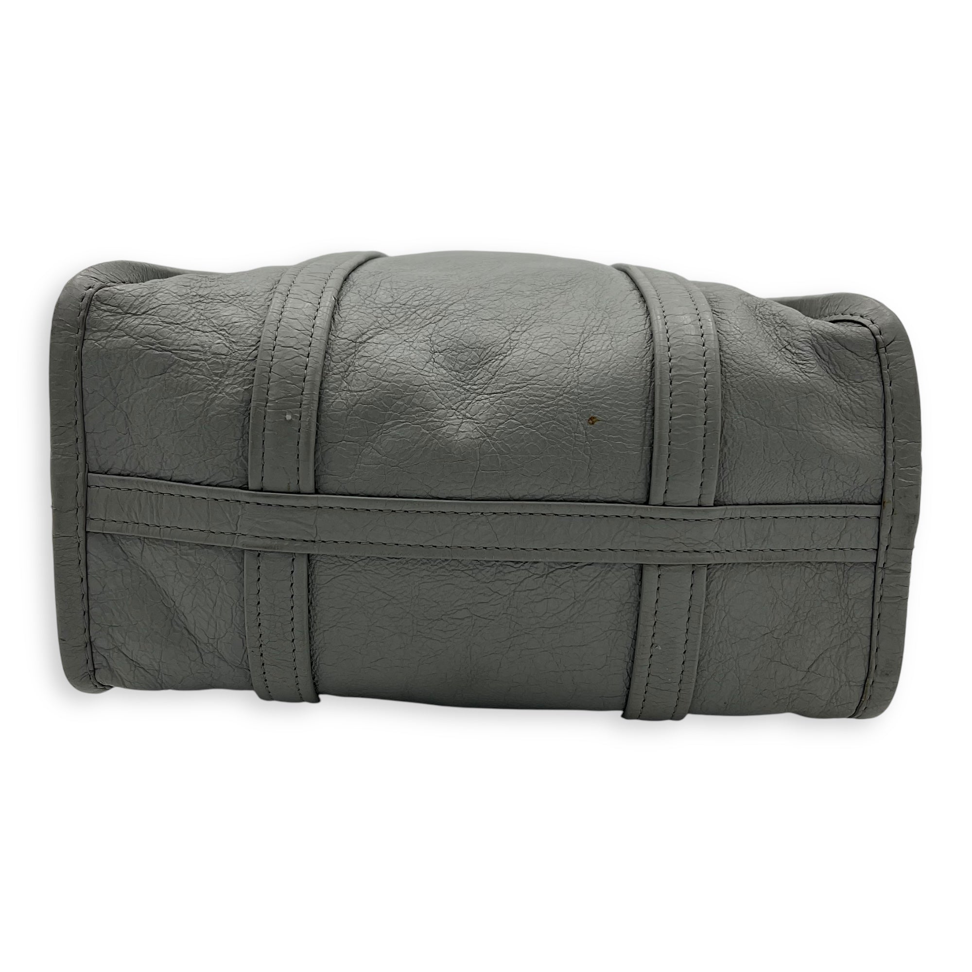 Bazaar Shopper Top Handle Bag Grey in Lambskin, Silver hardware - Image 6