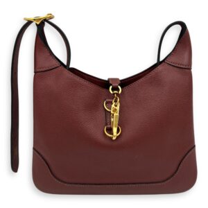 Trim Duo 24 Rouge H Shoulder Bag in Evercolor, Gold hardware
