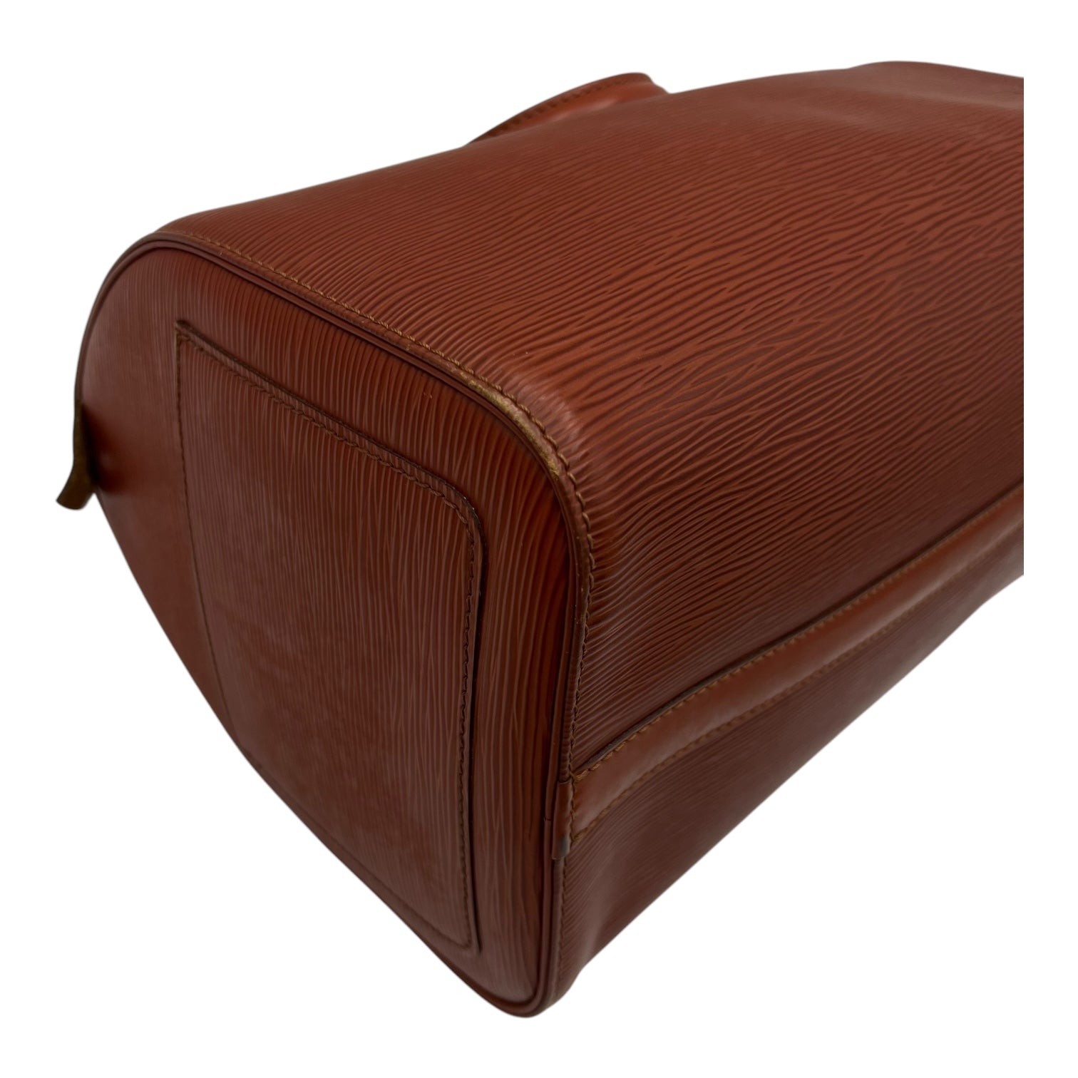 Speedy Brown Top Handle Bag in Epi Leather, Gold hardware - Image 13