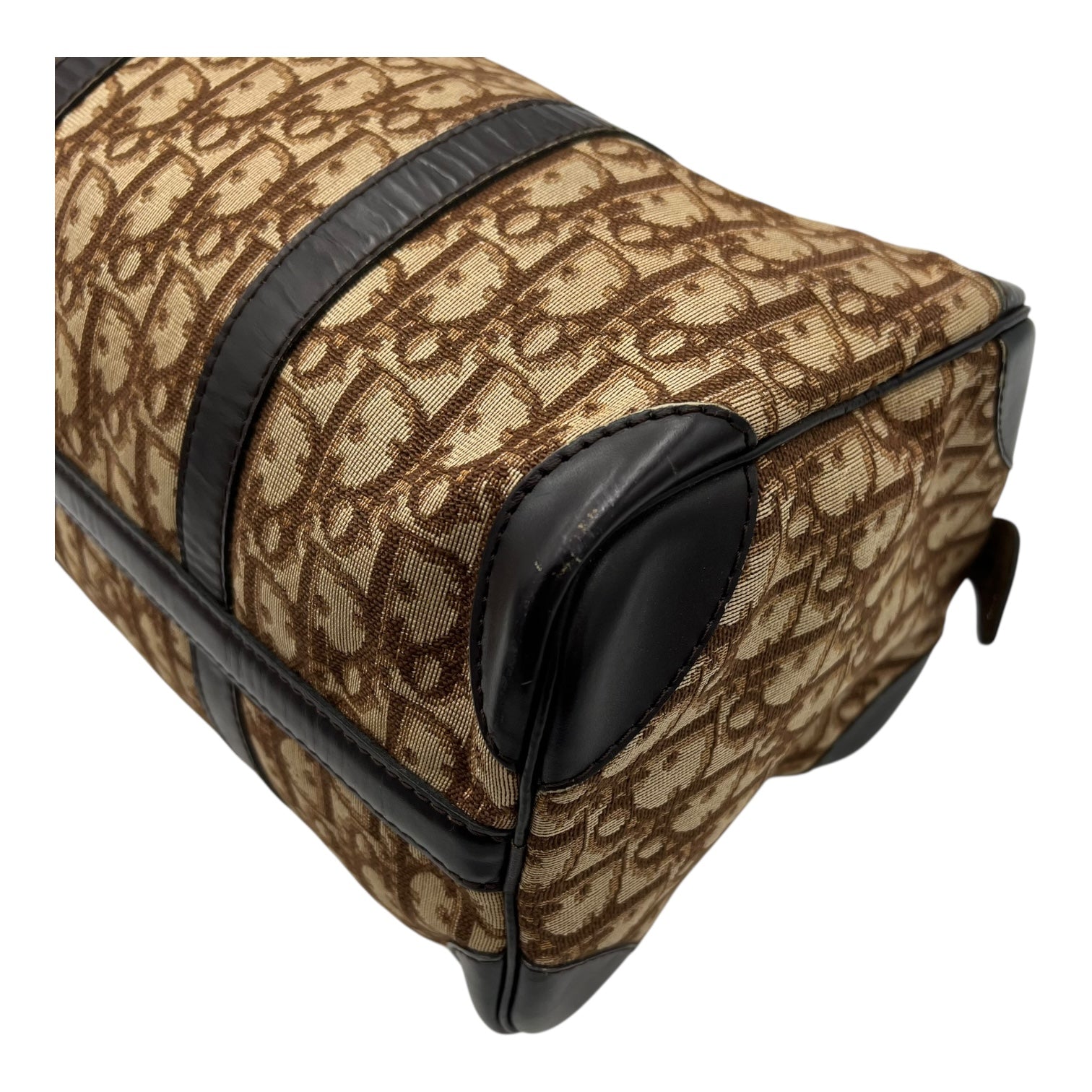 Trotteur Top Handle Bag Brown in Coated Canvas, Silver hardware - Image 15