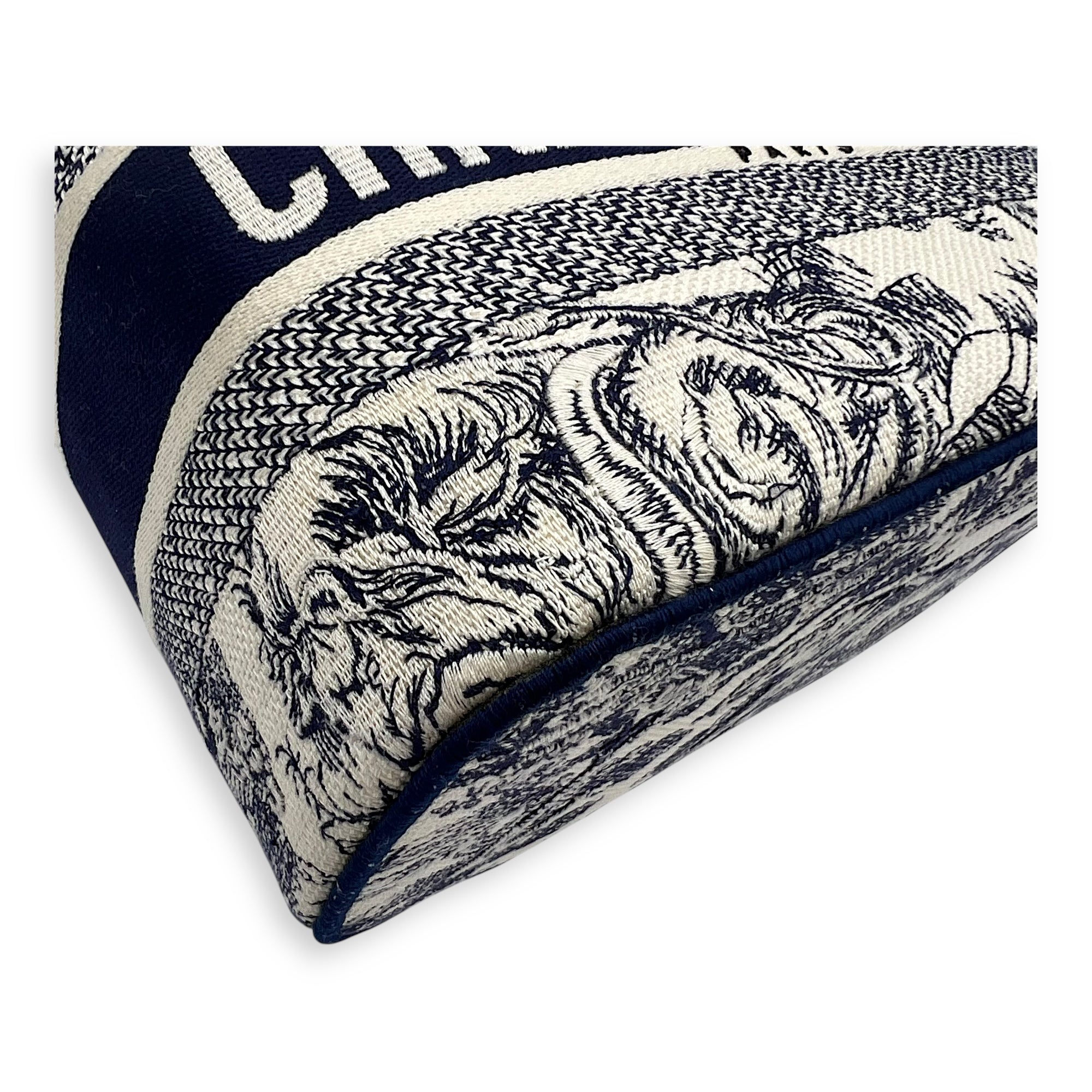 Vanity Top Handle Bag Blue in Jacquard, Gold hardware - Image 13