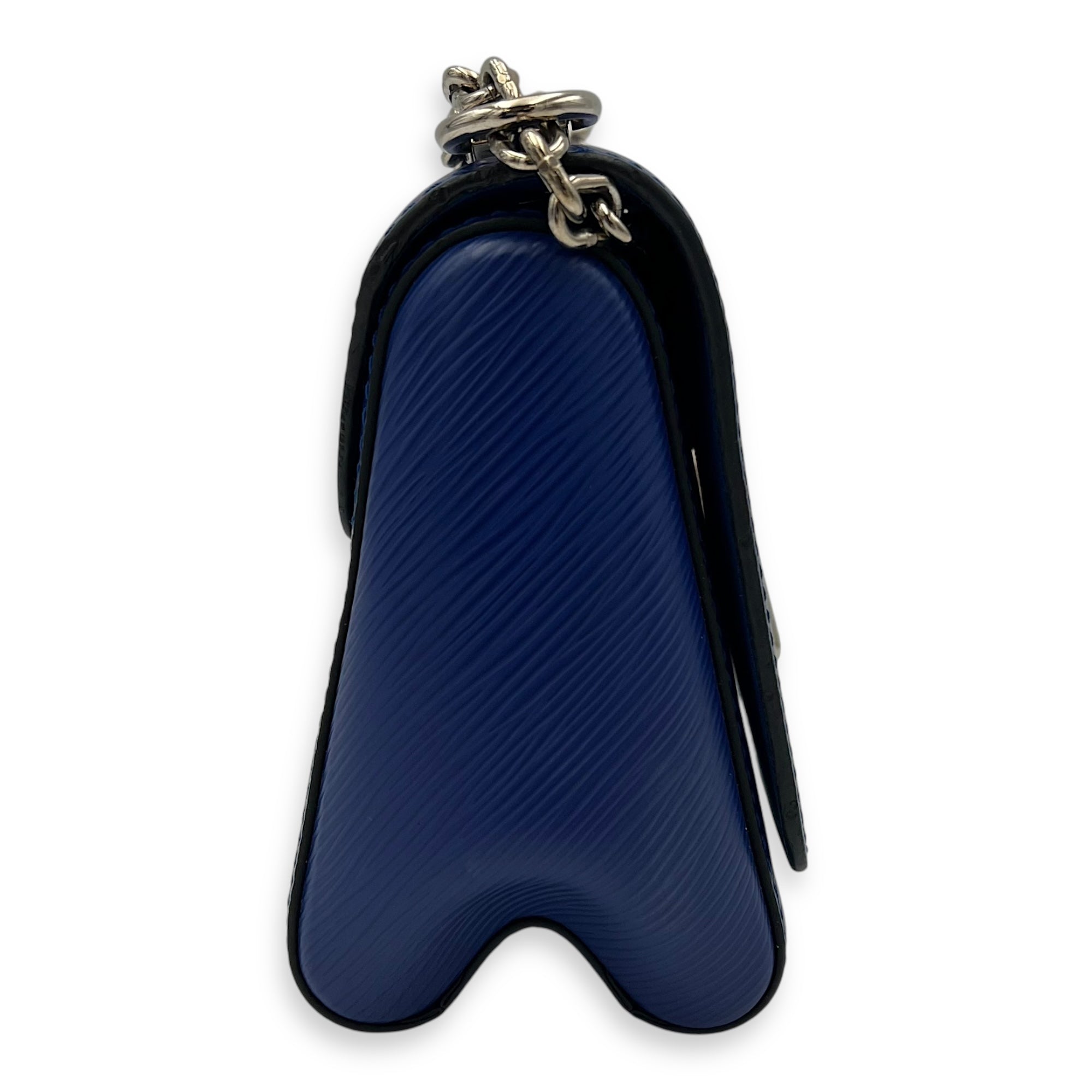 Twist PM Blue Shoulder Bag in Epi Leather, Gold hardware - Image 4