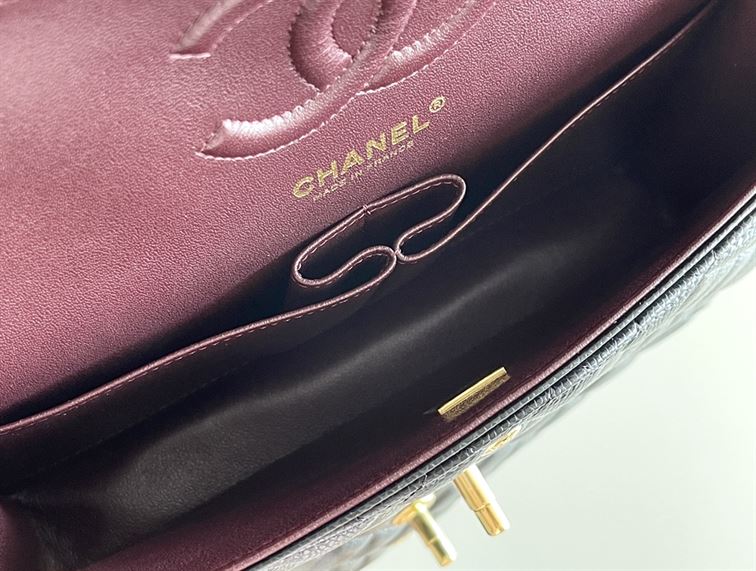 Quilted Caviar Leather Gold-Tone Black - Image 7