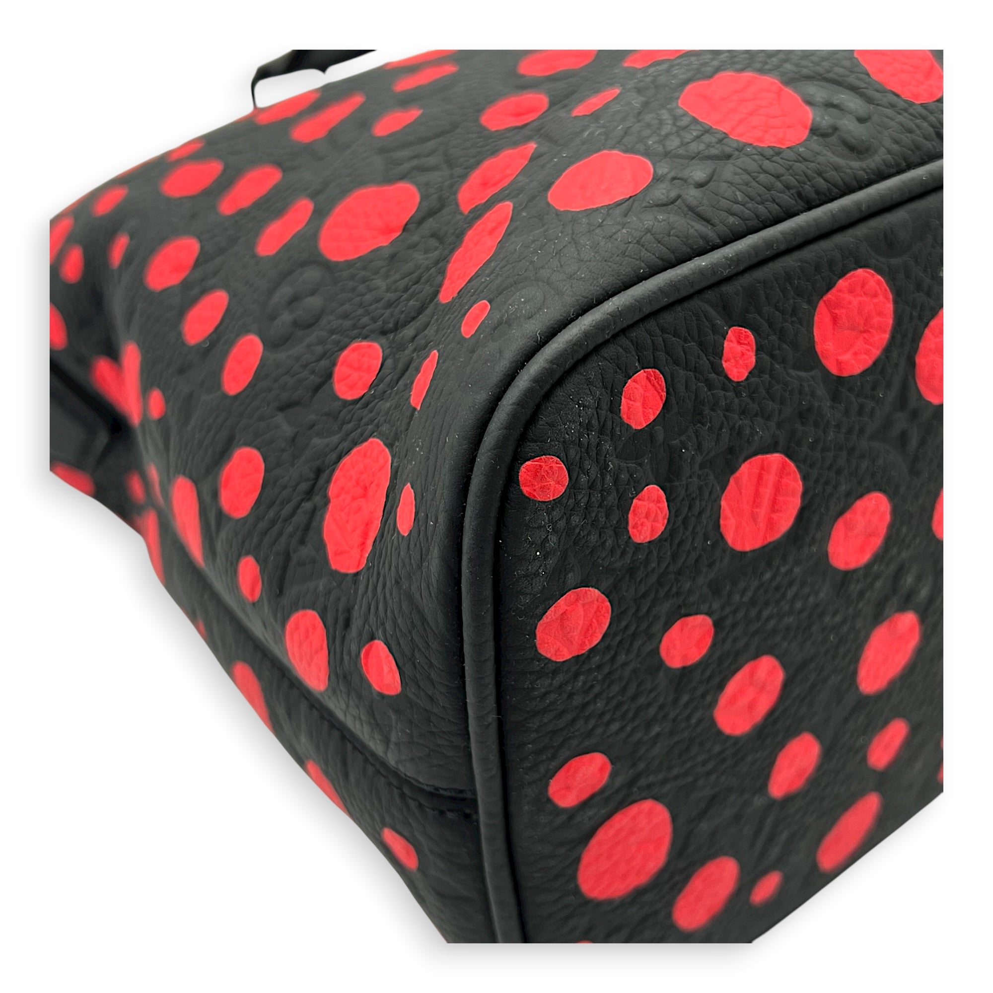 Lockit x Yayoi Kusama Top Handle Bag in Empreinte Leather, black hardware - Image 7
