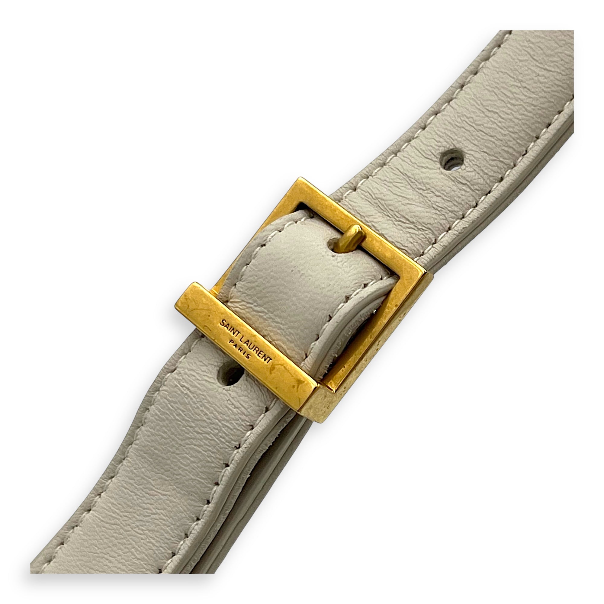 Le 5 A 7 Shoulder Bag White in Calfskin, Gold hardware - Image 8