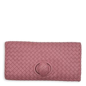 Intrecciato Clutch Pink in Lambskin