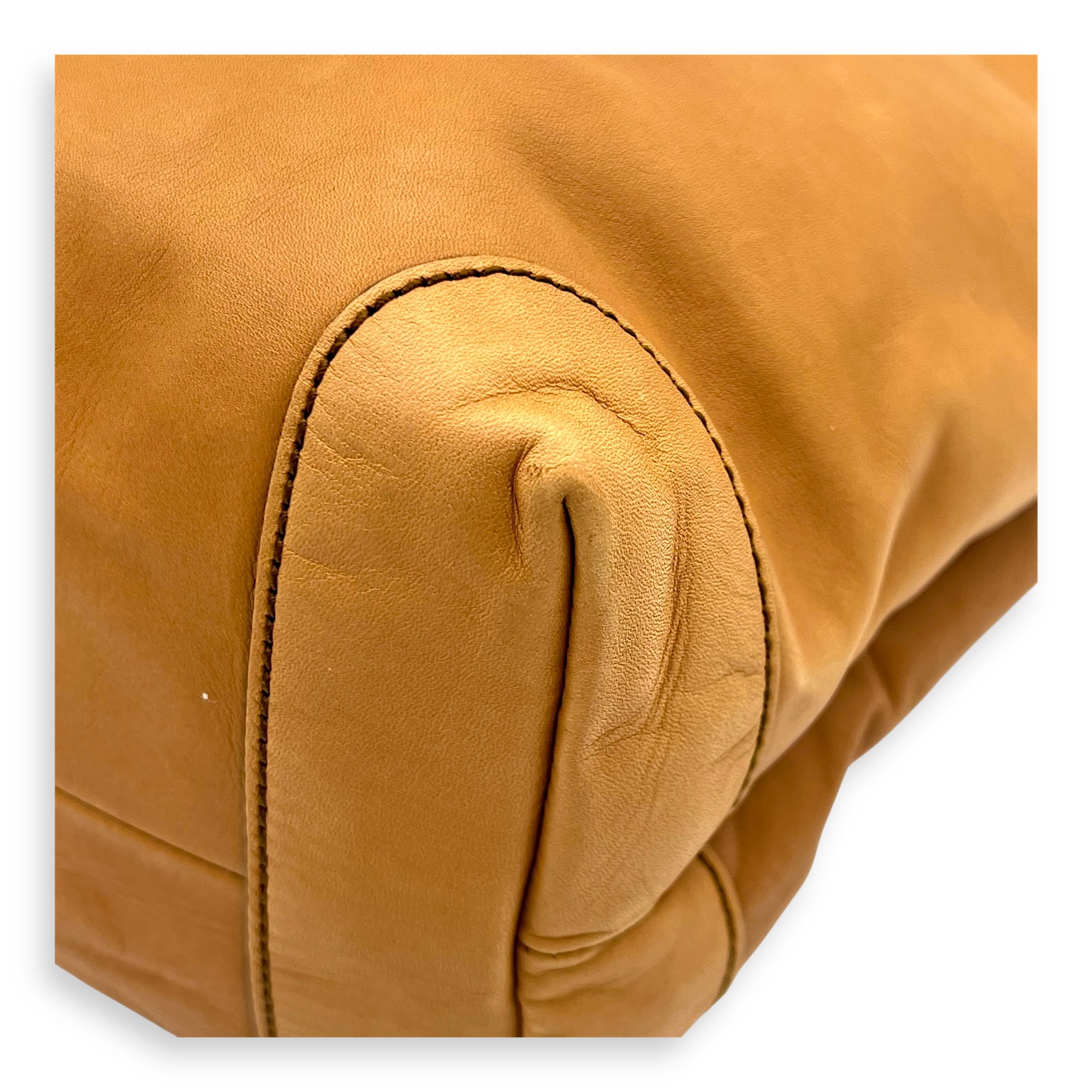 GG Tote Bag Brown in Calfskin, Gold hardware - Image 8