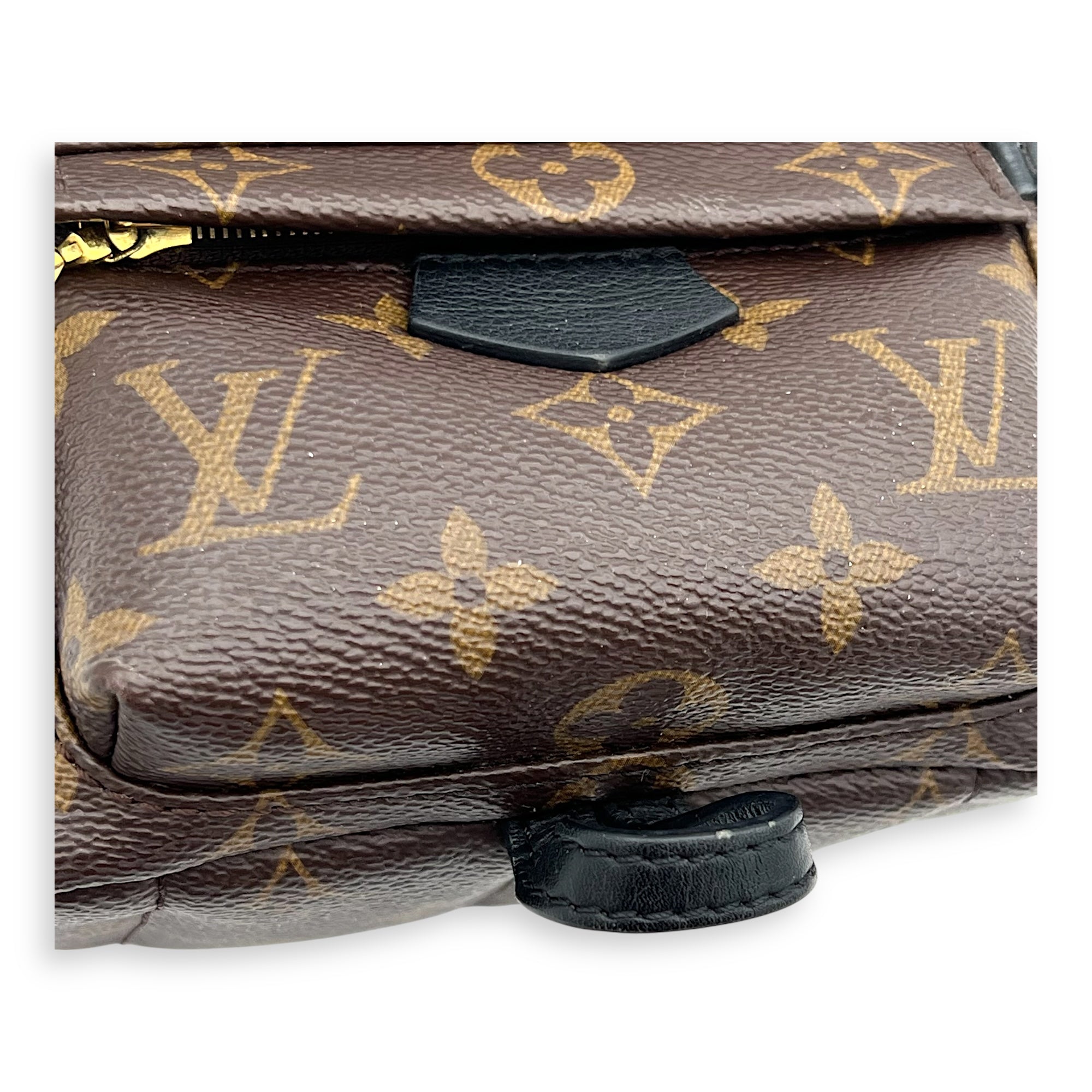 Palm Springs Crossbody Bag Mini Brown in Monogram Coated Canvas, Gold hardware - Image 11