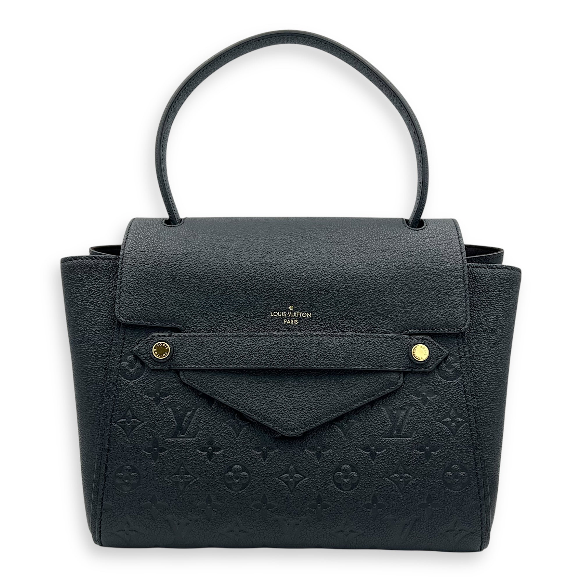 Trocadero Shoulder Bag Black in Empreinte Leather, Gold hardware