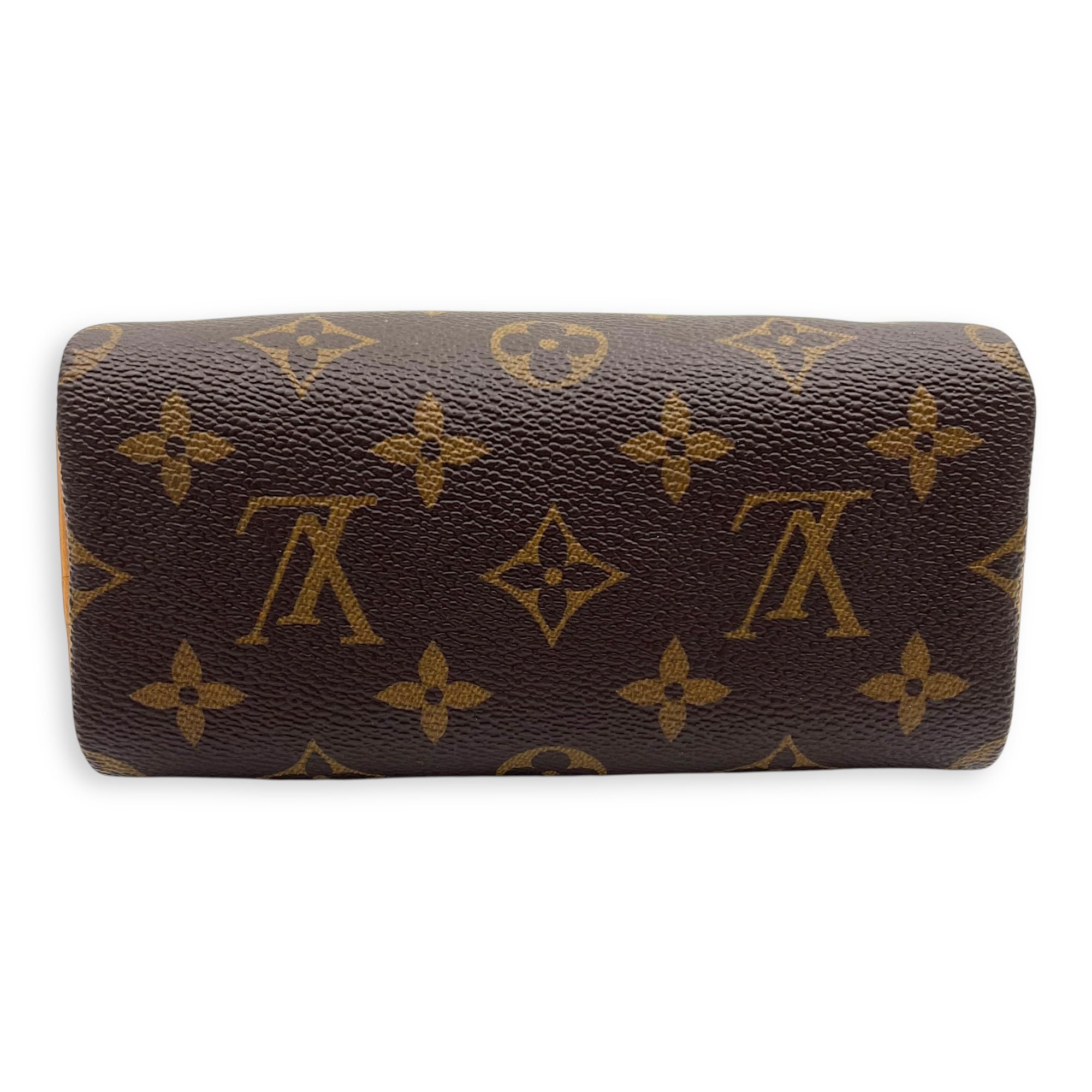 Speedy Crossbody Bag Nano Brown in Monogram Coated Canvas, Gold hardware - Image 6